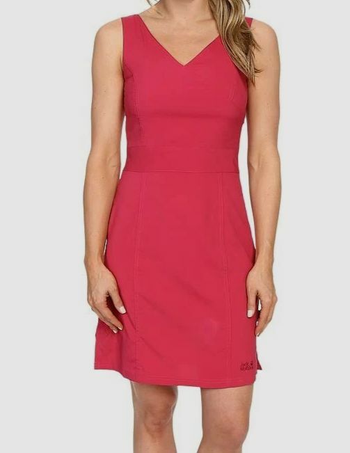 $70 Jack Wolfskin Women’s Pink Solid Sleeveless Wahai A-Line Dress Size M