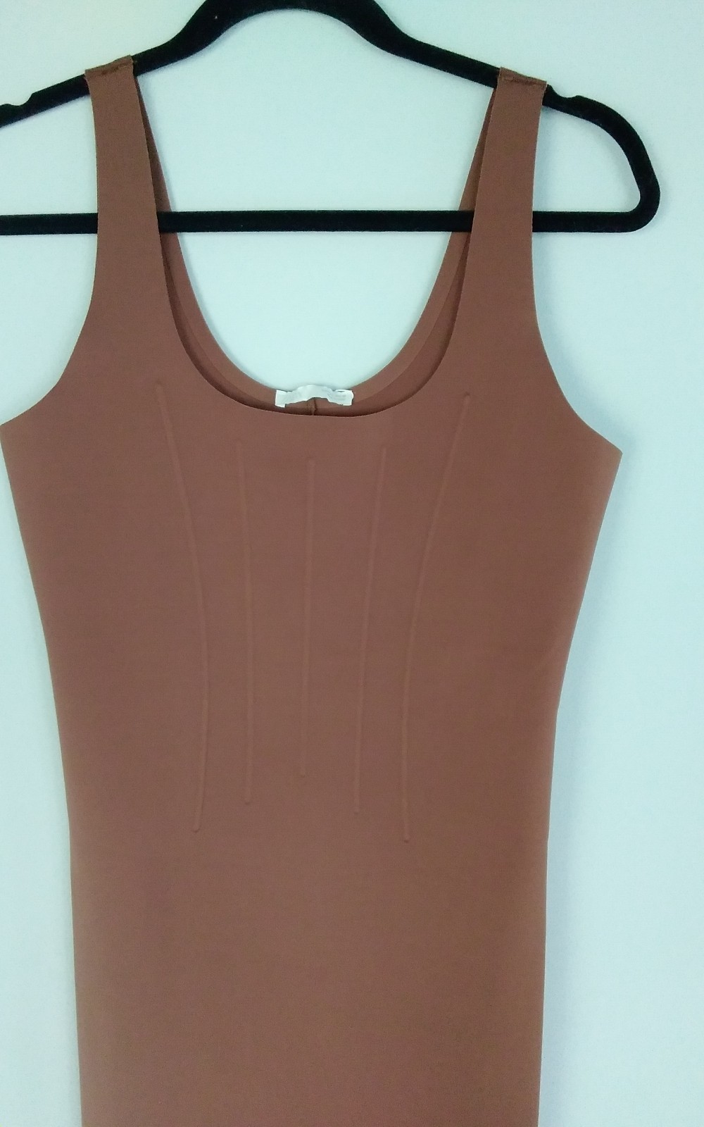 Zara Polyamide Blend Corset Shaping Dress Choco.ate Large NWT
