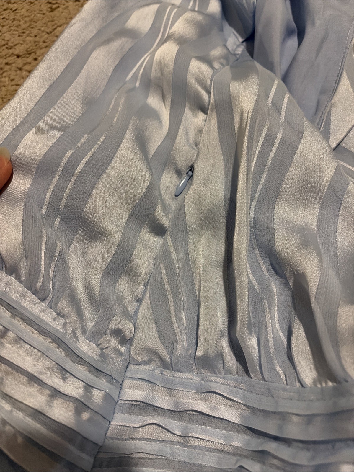 NWT Peppermayo Light Blue Willow Chiffon Mini Dress Size 6 Halter Neck Tie