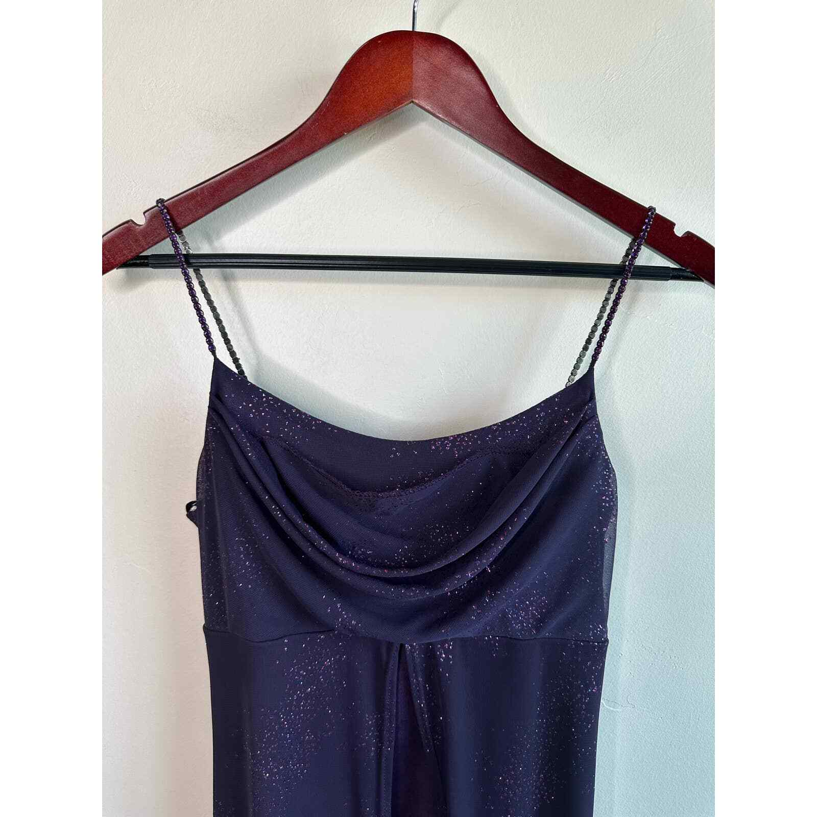 Candy Rocket Purple Glitter High Low Dress