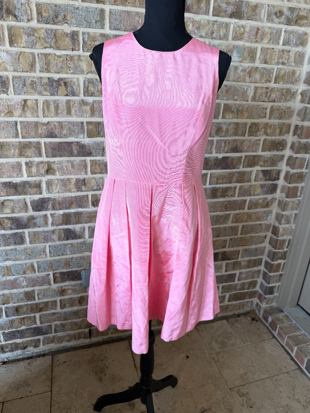 Shoshanna Women’s a-line dress sleeveless jacquard pink color size 6 preppy