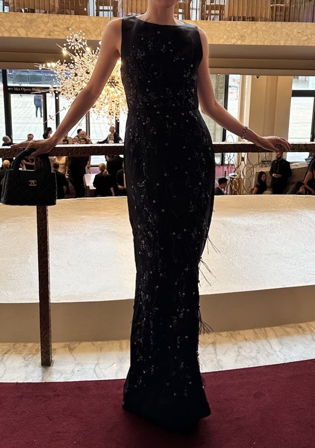 Black Satin Ostrich Feather Sleeveless Evening Gown – Elegant