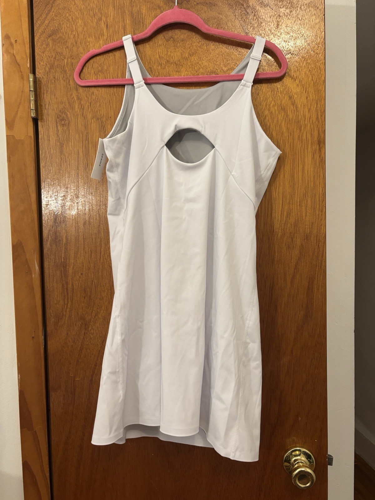 NWT Spanx Power Boost Exercise Dress in Vivid White Performance Wear Size Medium