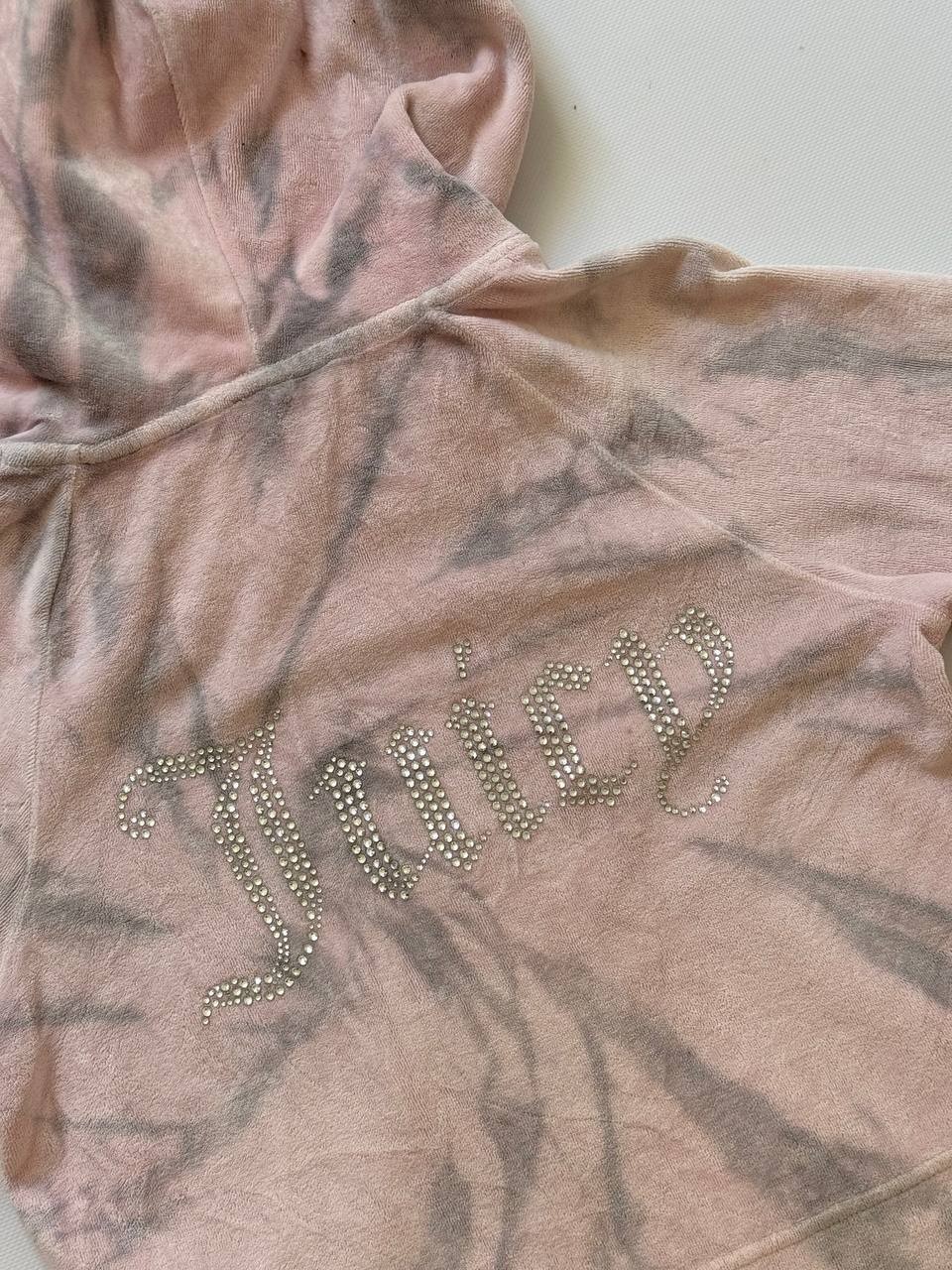 Juicy Couture Velour 2 Piece Hoodie Dress Set Sparkly Logo Size S