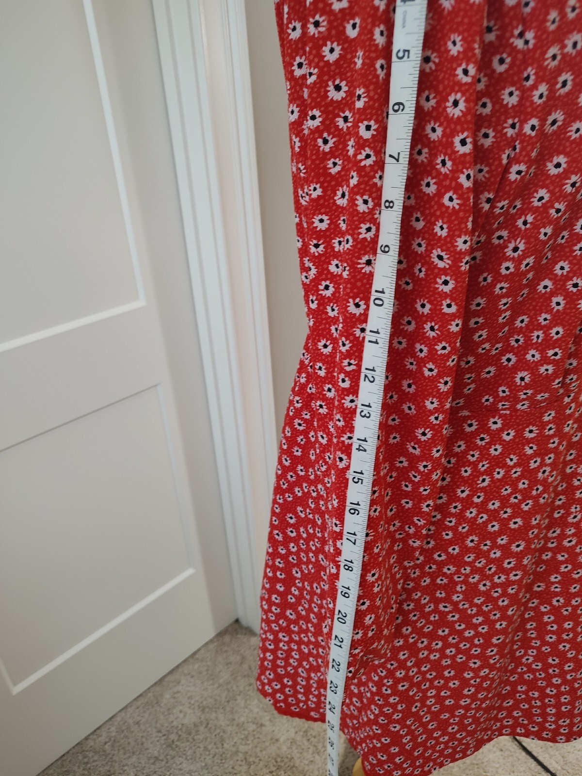 CeCe Red Floral Long Sleeve Wrap Dress XL