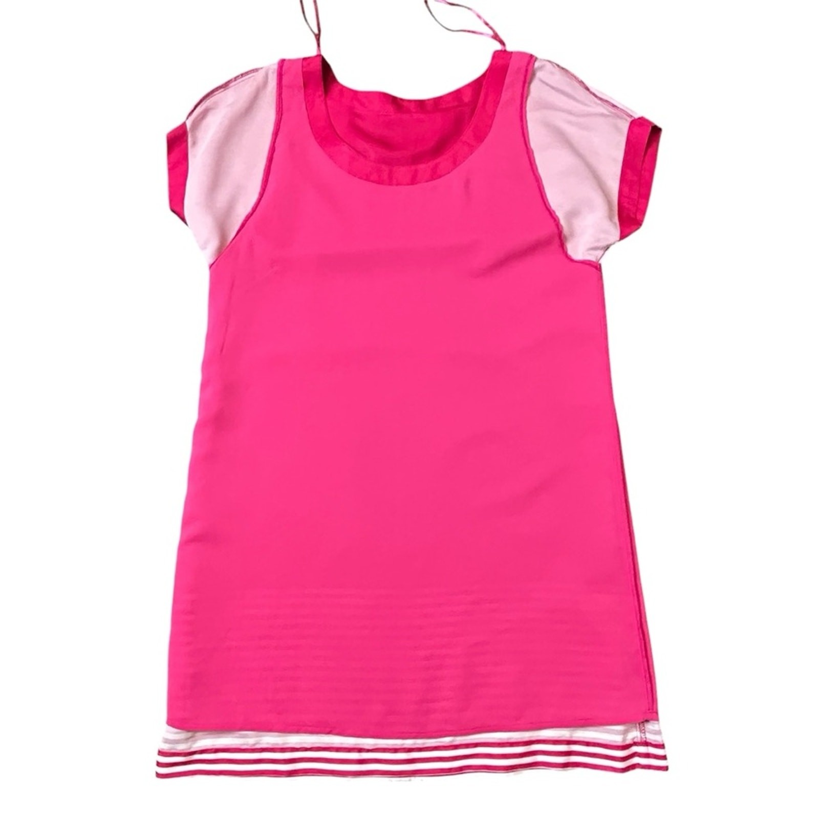 Smart Set Dress Womens Size M Watermelon Pink Silky Sheath Lined Loose Fit Cool