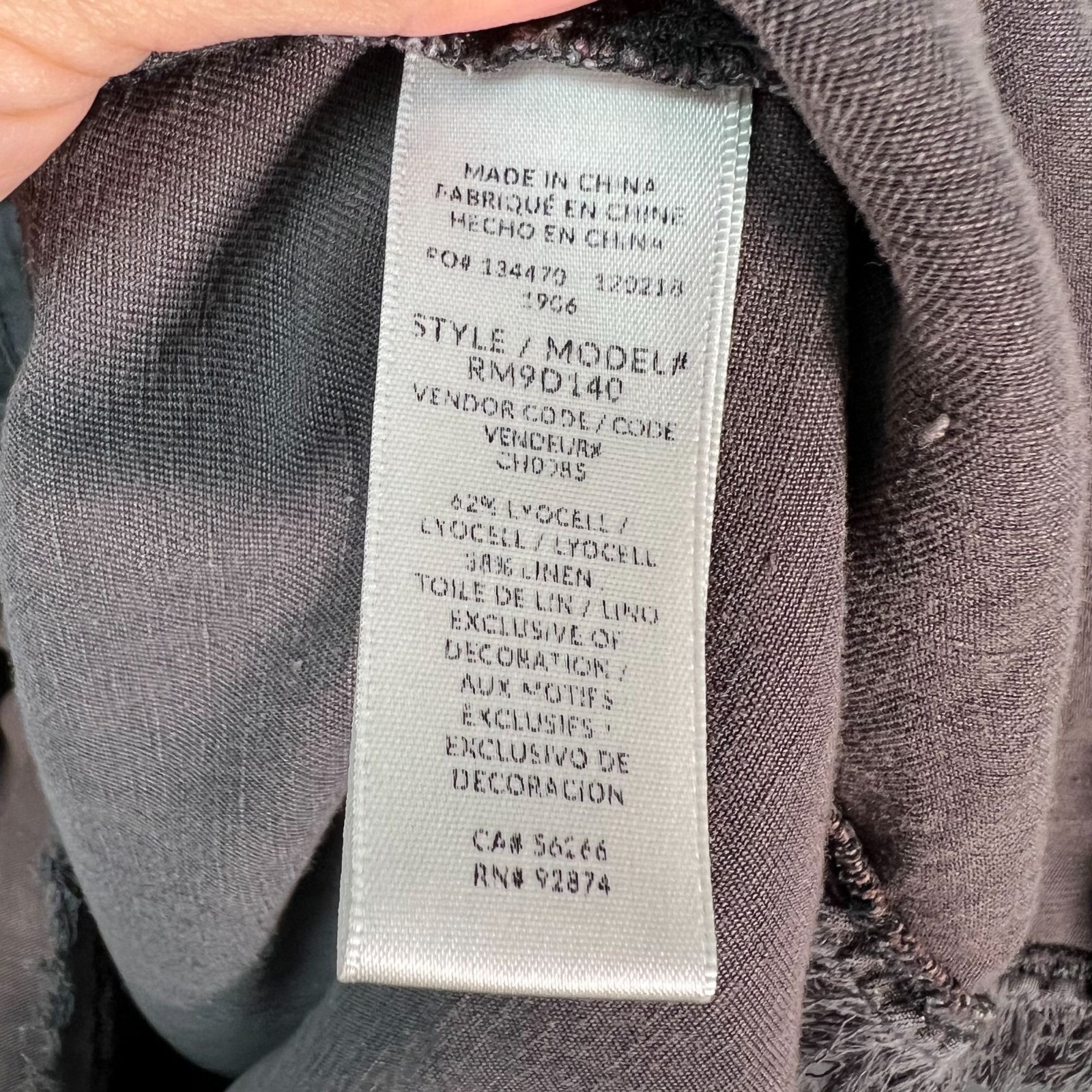 Splendid Womens Large Gray Sleeveless Tank Dress With Pockets & Button Front