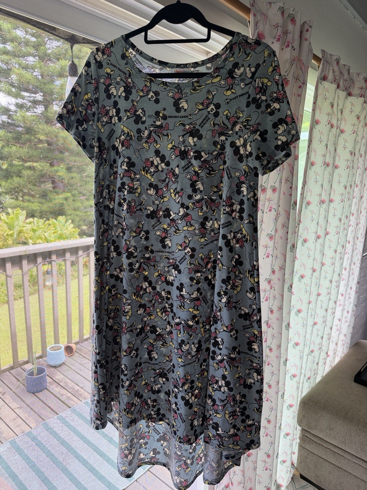 LuLaRoe Disney Carly Dress Mickey & Minnie Mouse Size S All Over Print