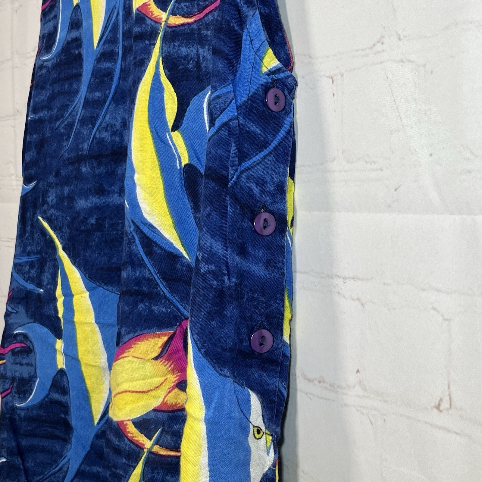 Palm Harbour Fish All Over Print Lightweight Tank Dress Size Medium Multicolor