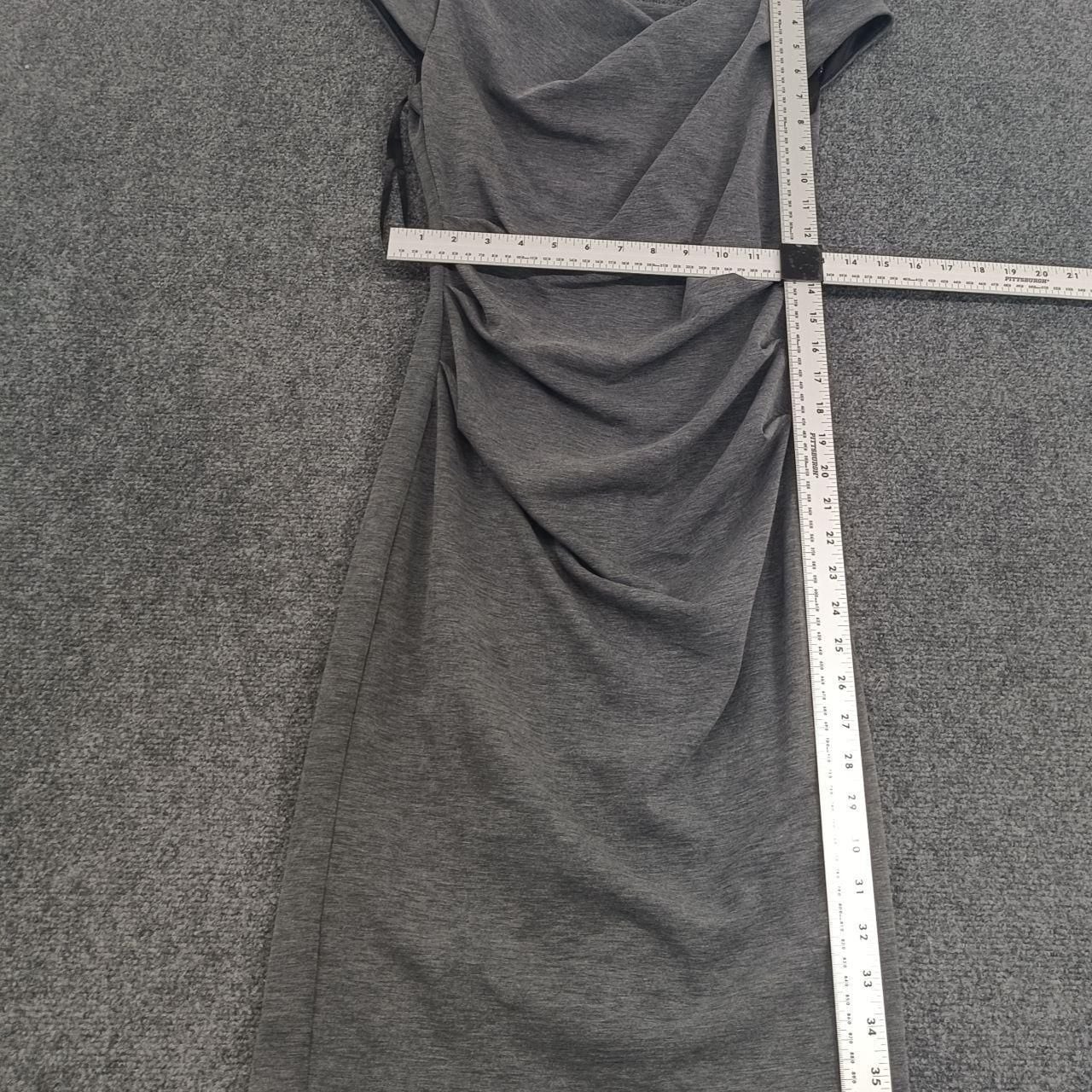 White House Black Market Asymmetrical Cowl Neck Ruched Jersey Dress Size 00
