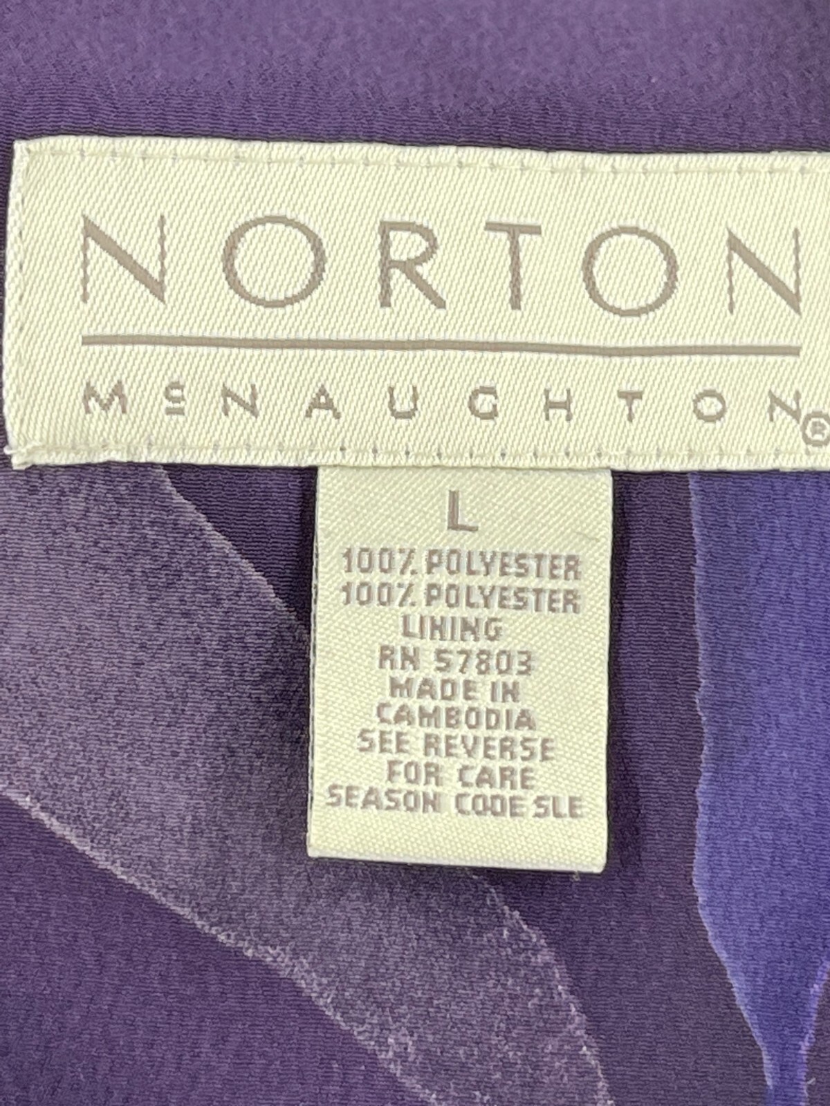Norton McNaughton Purple Floral Sleeveless Maxi Dress Back Tie Size Large