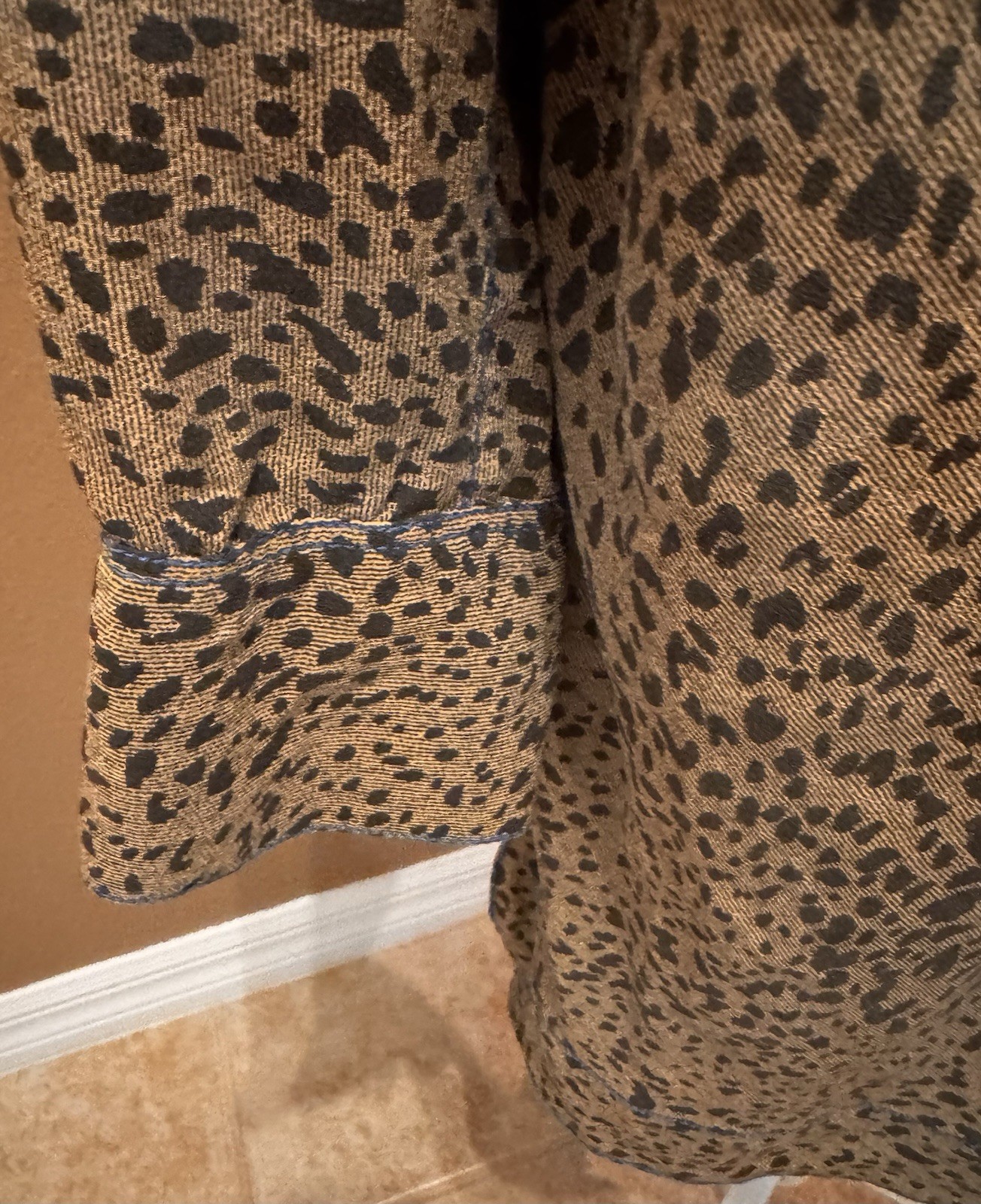 Rag & Bone Shields Slip Mini Dress Tan Drape 100% SILK Animal Print Size L