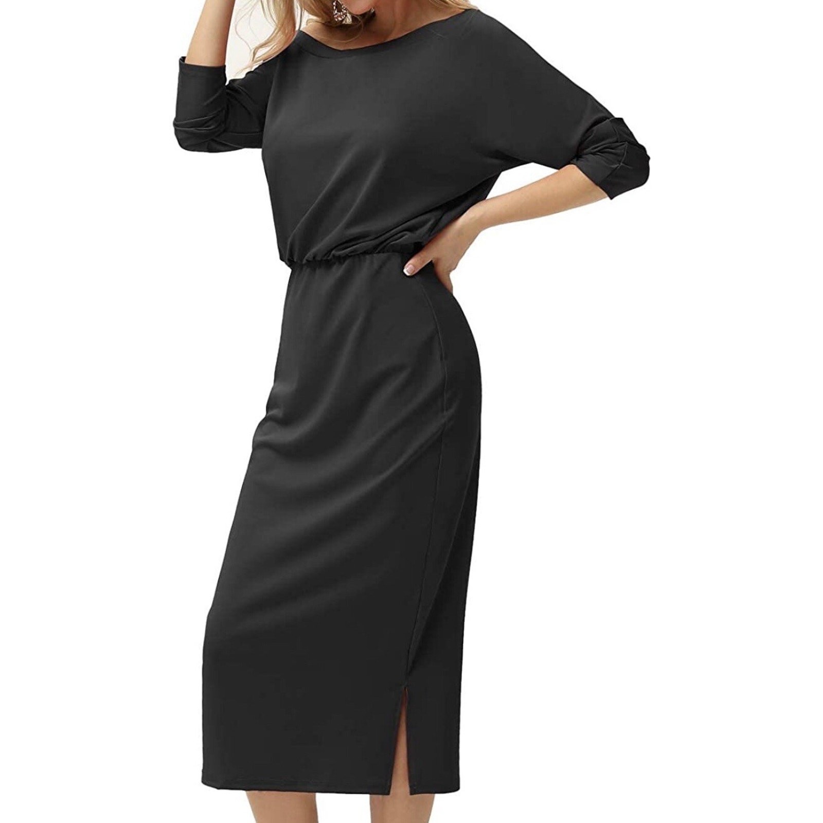 GRACE KARIN black One Shoulder Hips Wrapped Bodycon Party Pencil Dress 2XL NEW