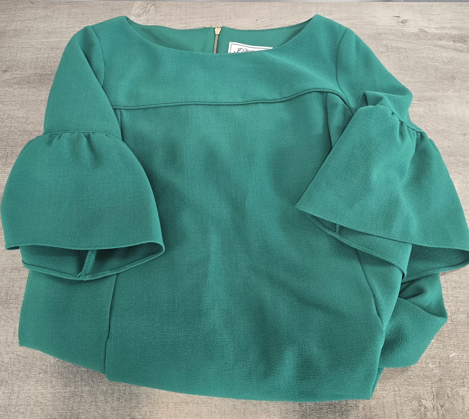 J Howard Womens Dress Size 6 Emerald Kelly Green Front Pockets Zipper Excellent