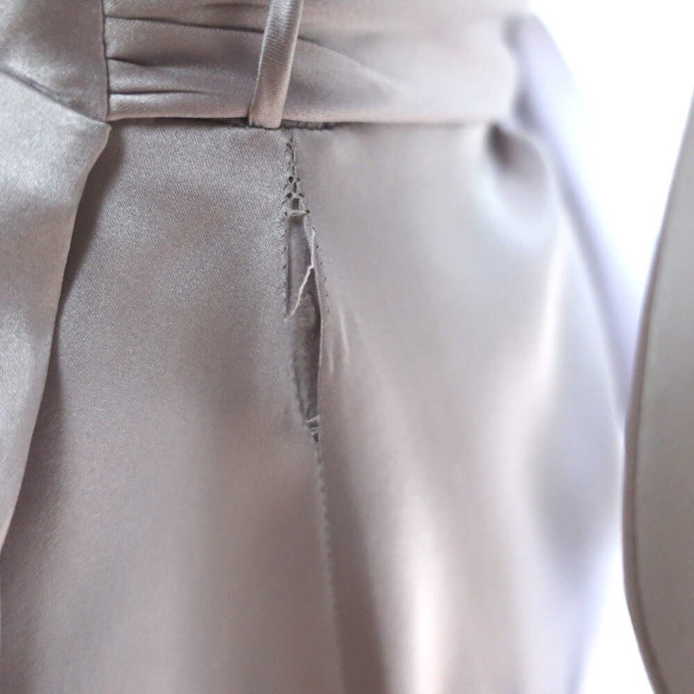 Zimmermann Blouson-Sleeve Mini Wrap Dress Lavender Silk Satin Size 2