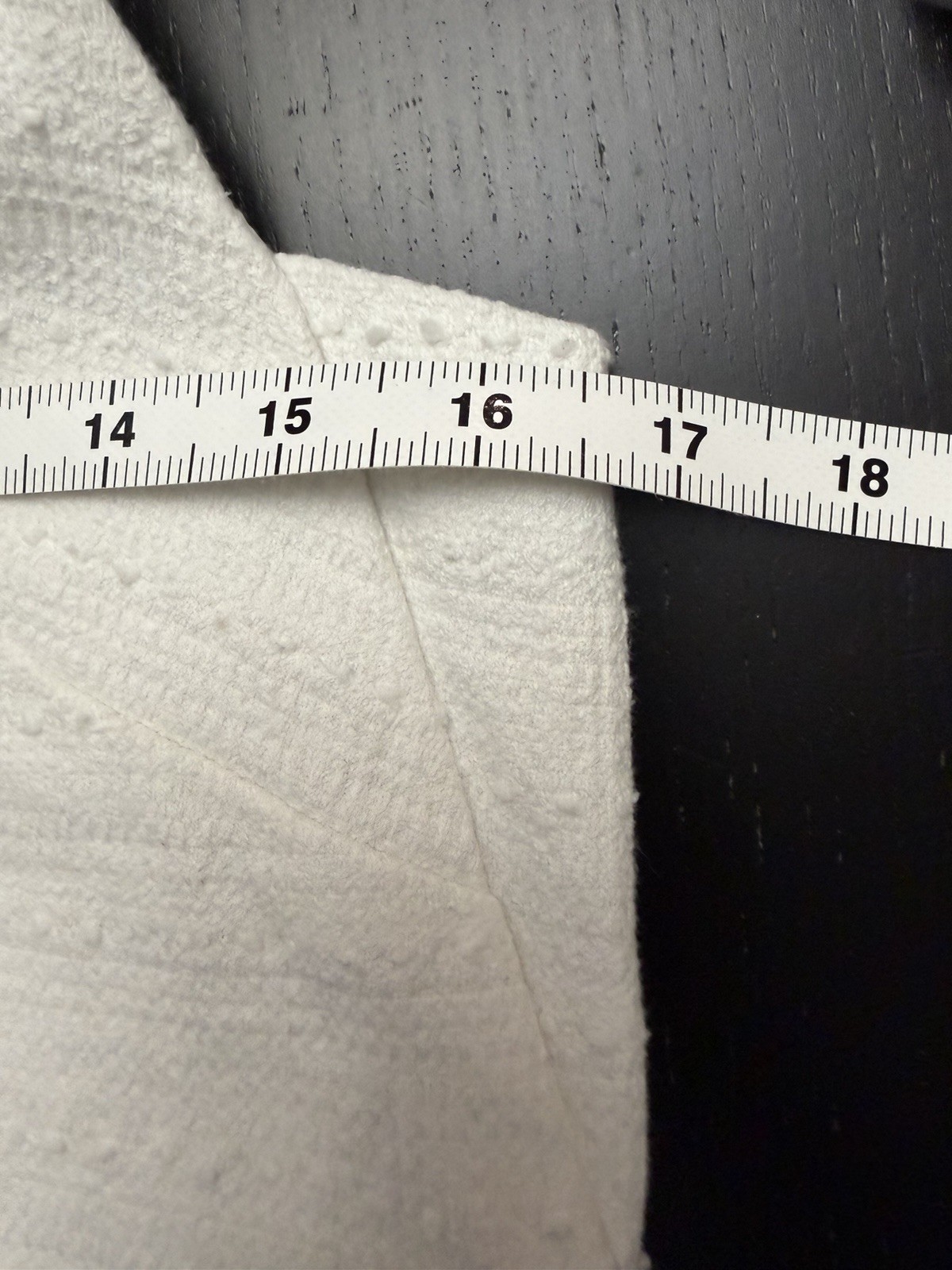 Loft Mini White Tweed Sleeveless Dress Size 00P with Pockets Summer dress
