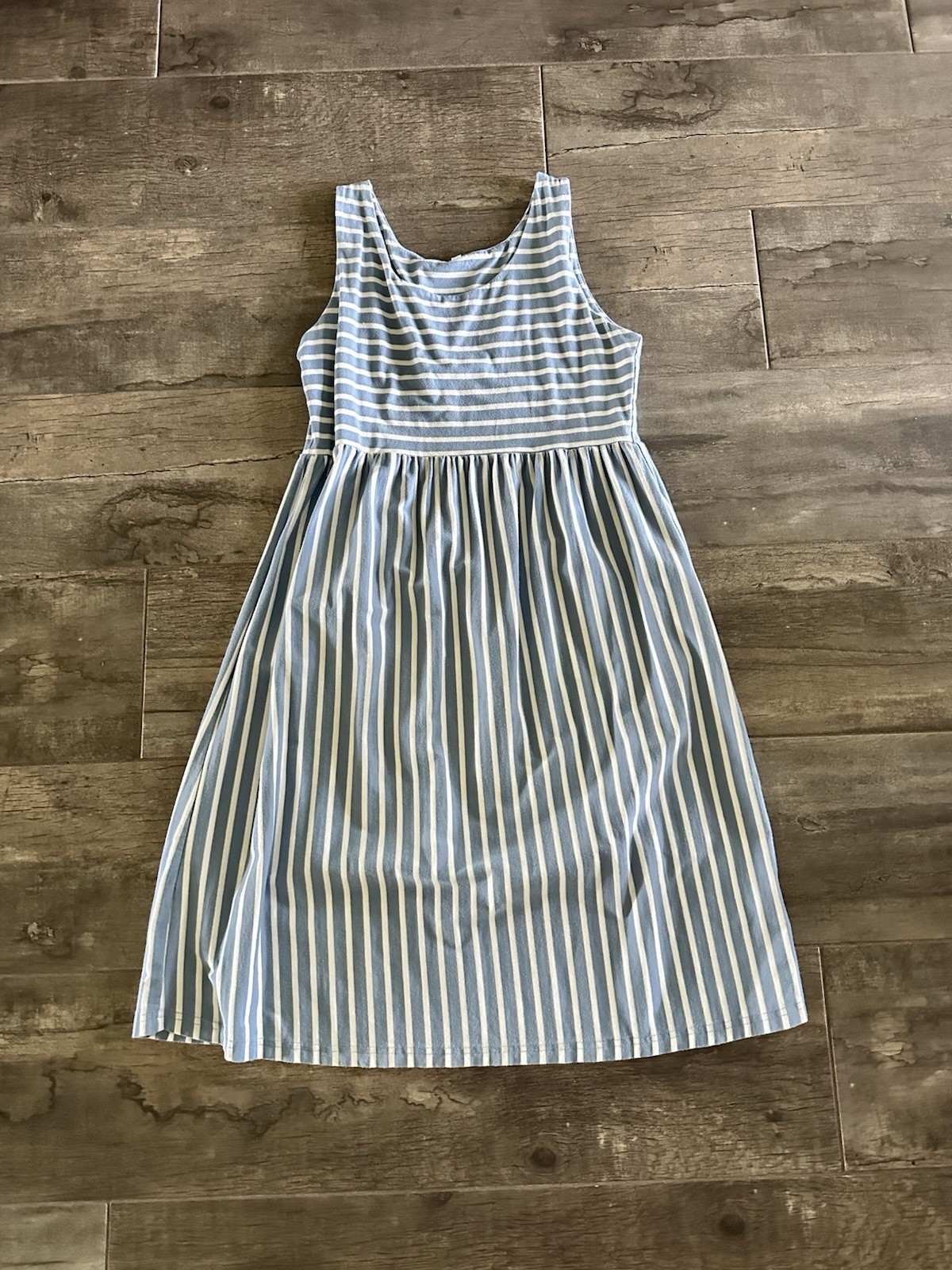 Ecavus Maternity Tank Dress, Striped Block Sleeveless Size Small