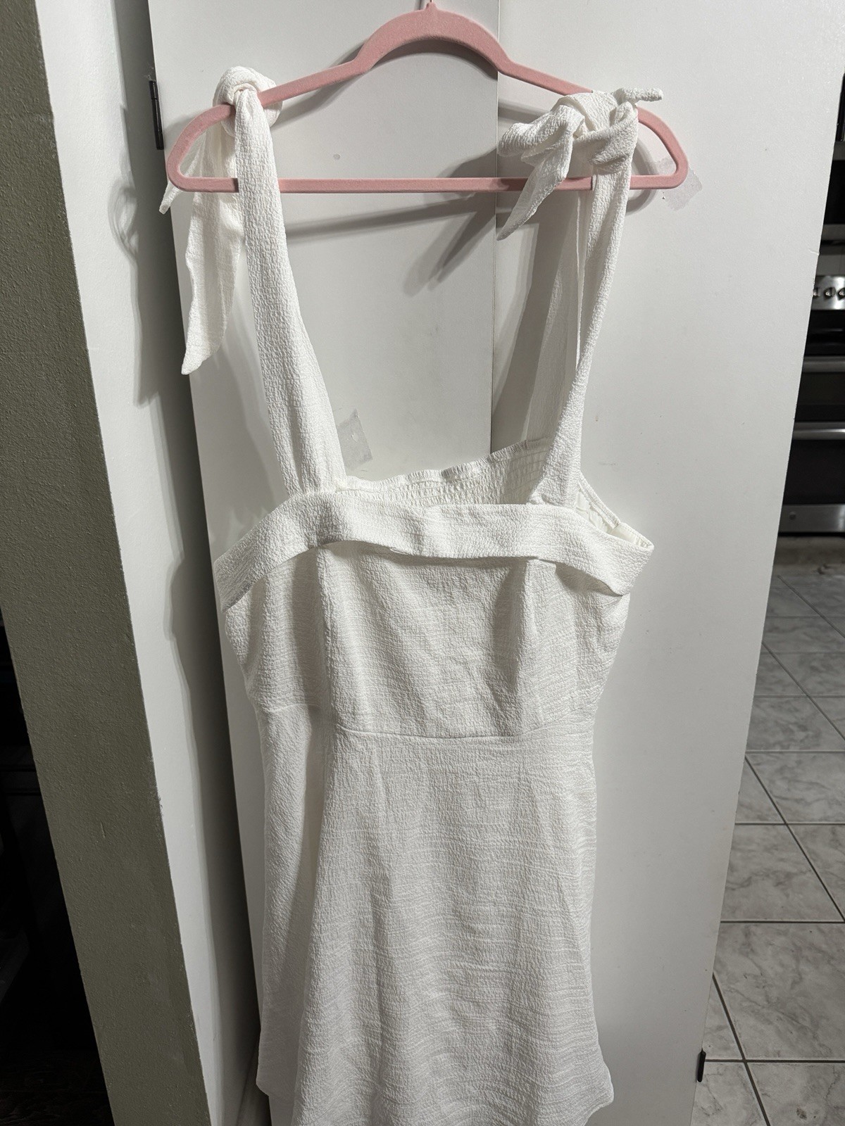 Shein Curve White Tie Sleeve Dress NWT 4XL