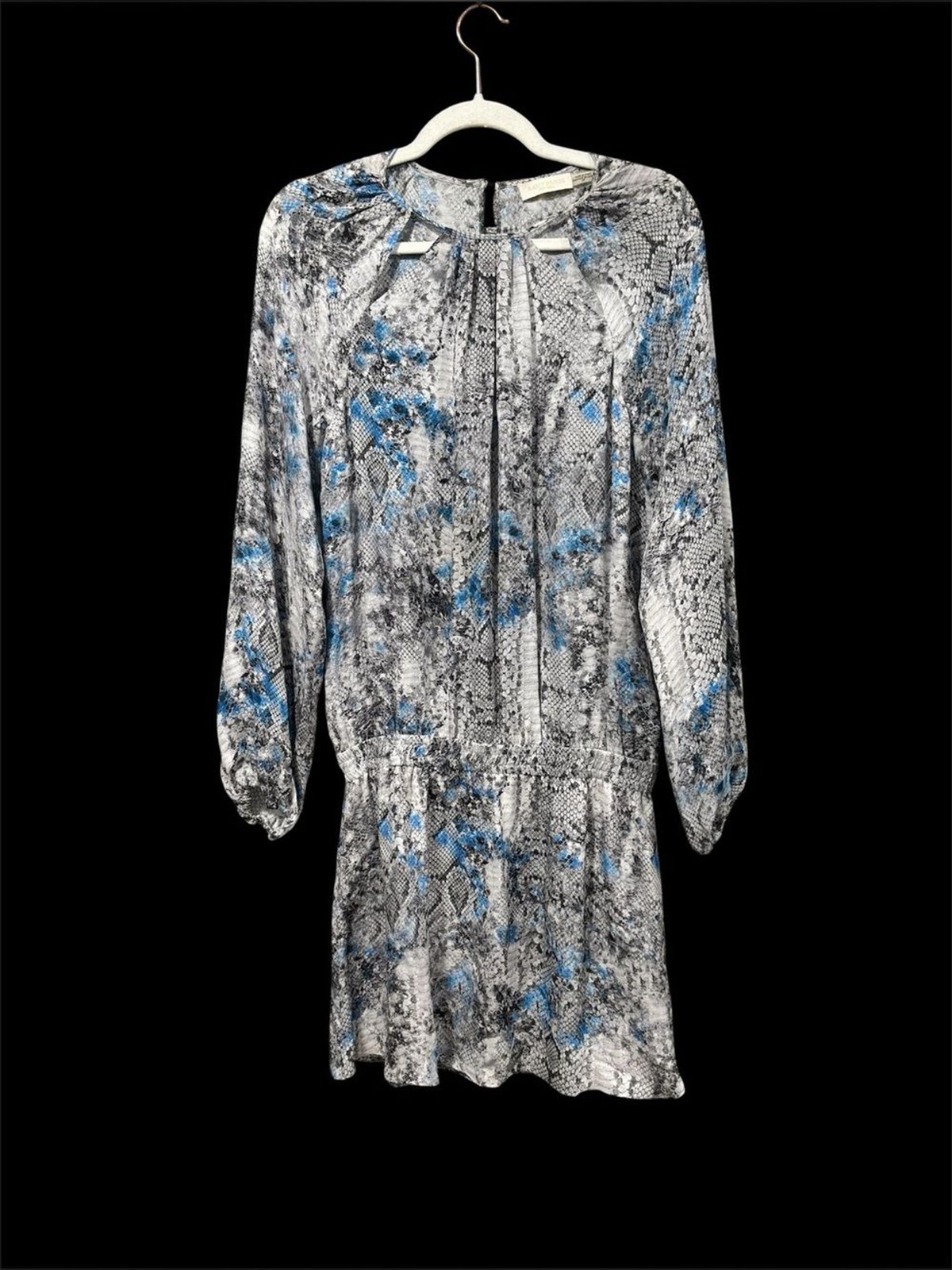 Ramy Brook Jeannie snakeskin 100% silk mini dress size Small