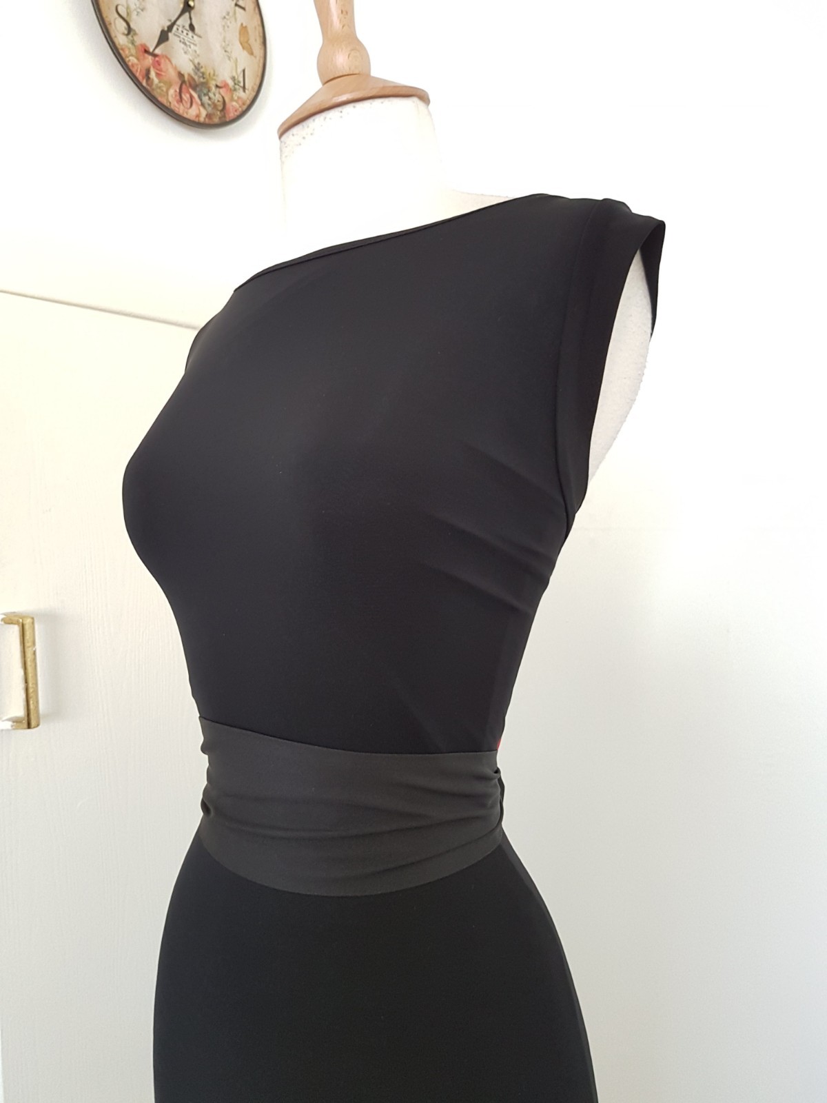 COAST dress size 12 black cowl maxi long evenin grecian Prom party wedding Guest