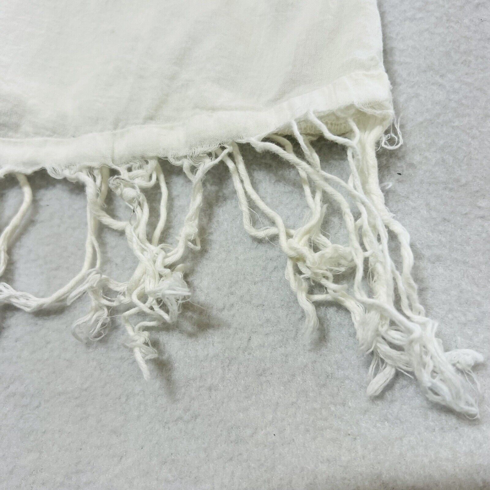 RAGA SMALL Boho White Beaded Tassel Mini Dress Sexy Sun Resort Wear Swim Coverup