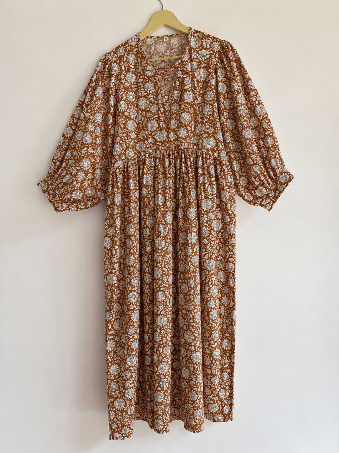 Cotton Dress for Women’s Indian Floral Printed Ethnic Summer Dressing Gown