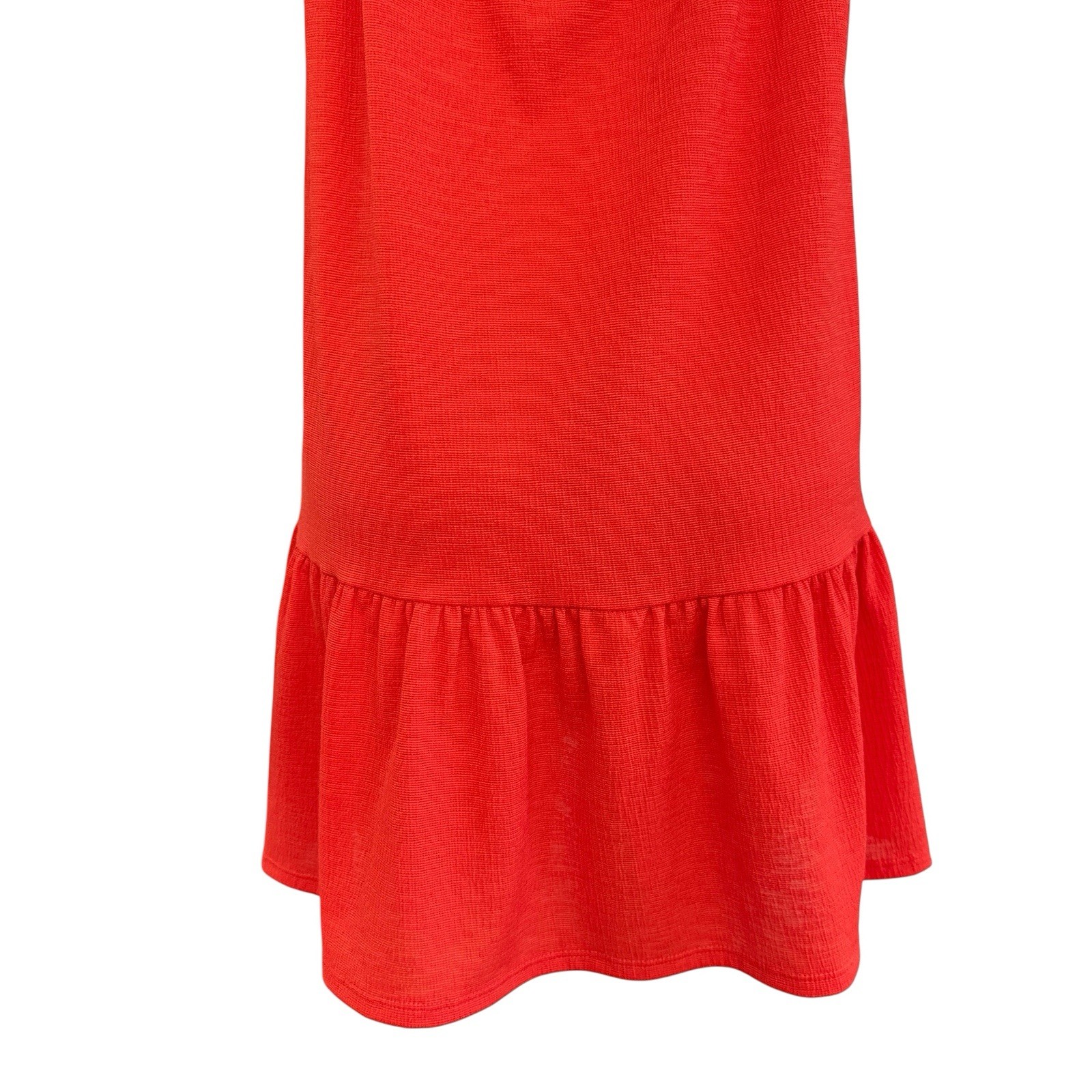 GREEN ENVELOPE Red Halter Sundress Summer Relax Fit Tiered Mini Dress Cover Up M