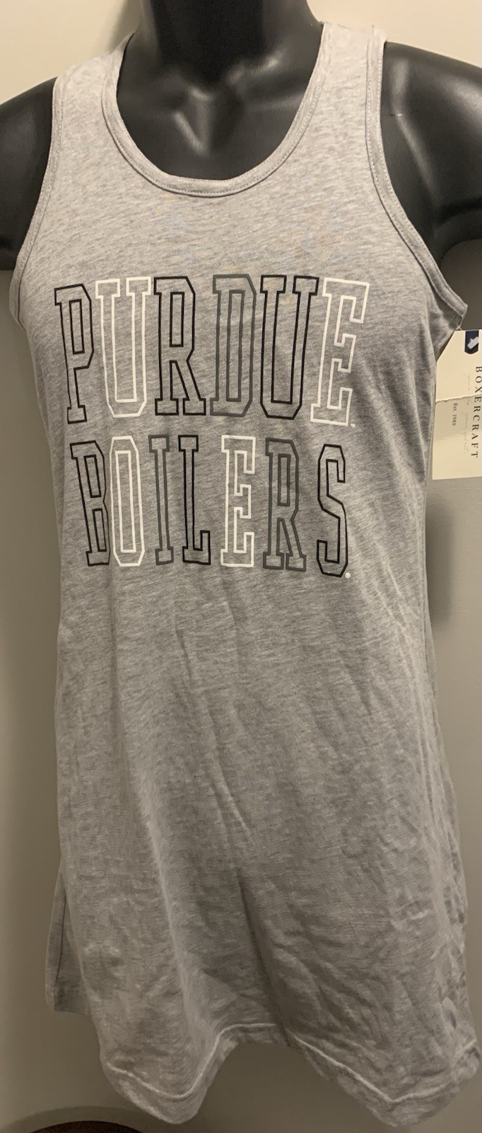 Boxercraft Purdue Boilers Women Tank Dress, Color Grey, Size XS