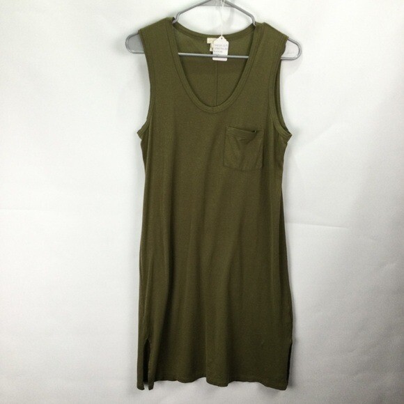 J. Crew Sleeveless t shirt Dress size XS Olive Green