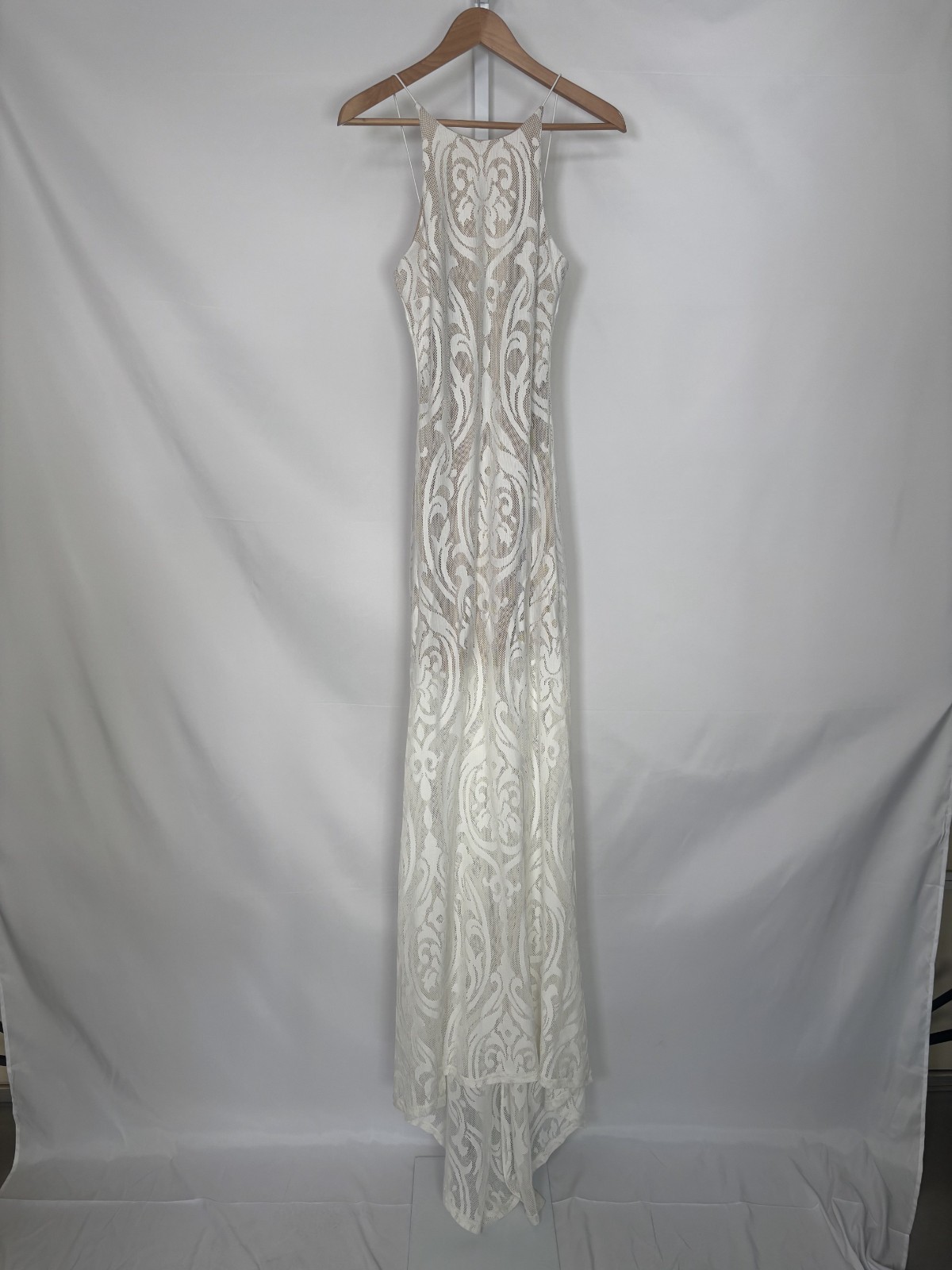 Va Va Voom Lace Lined Halter Dress Womens Small