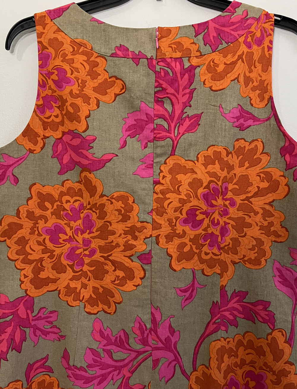 ND New Directions Sleeveless Linen Floral Dress Lined Button Womens Plus 18 New