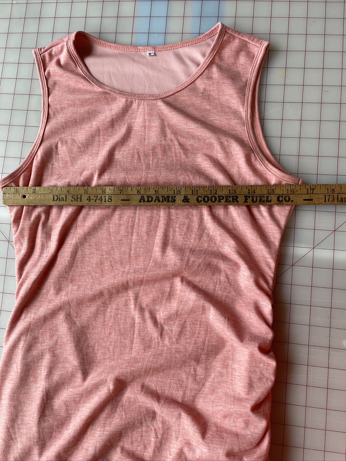 Womens Unbranded Medium Heathered Peachy Pink Tank Top Dress Lined
