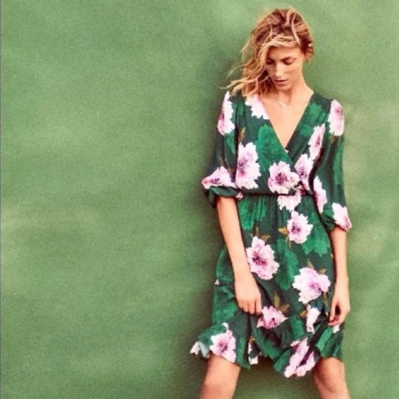 Anthropologie Plenty by Tracy Reese Aleah Floral Ruffle Dress Size Small $158