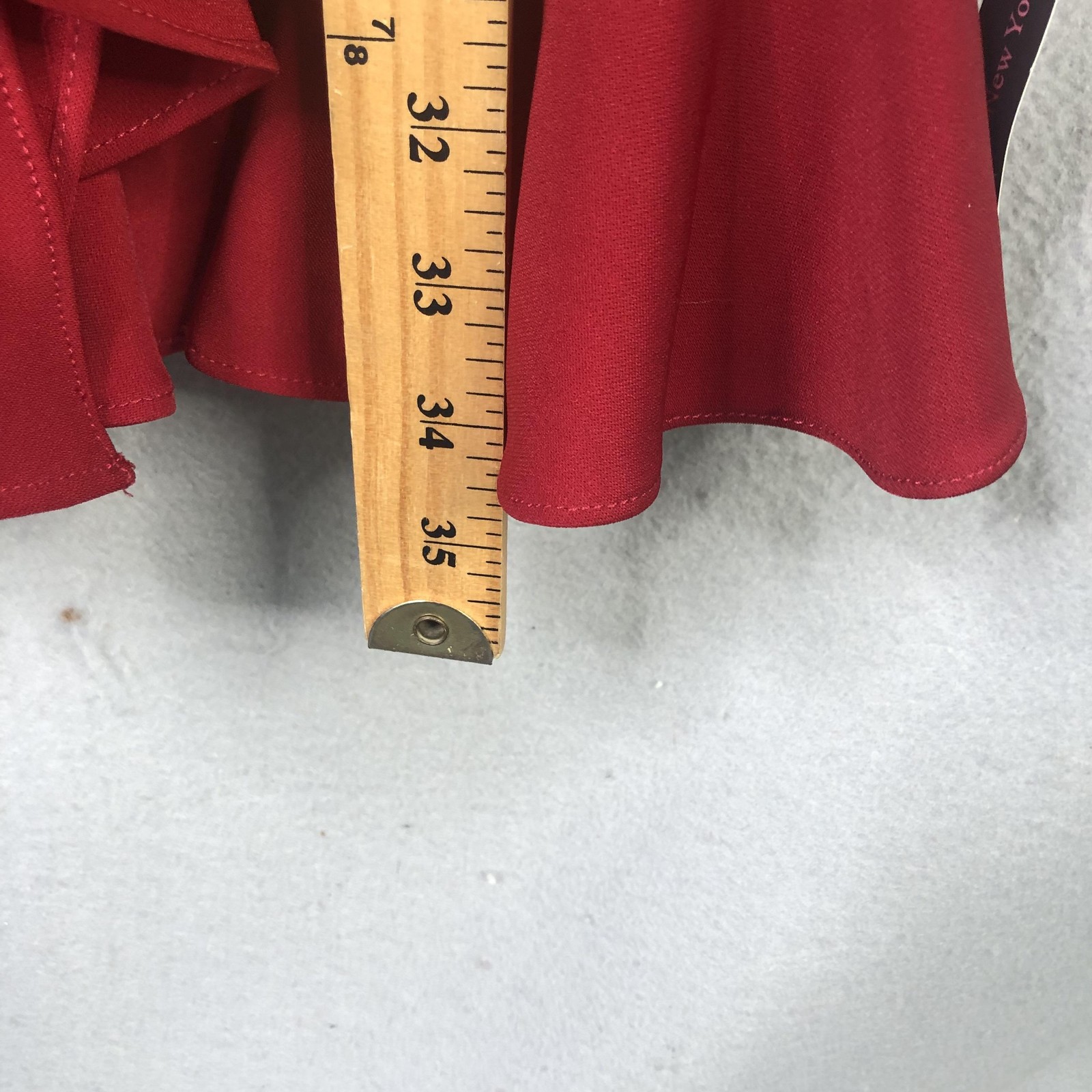 Issue New York Dress Womens M Red Ruffle Jacket Mini Long Sleeve Party Cocktail