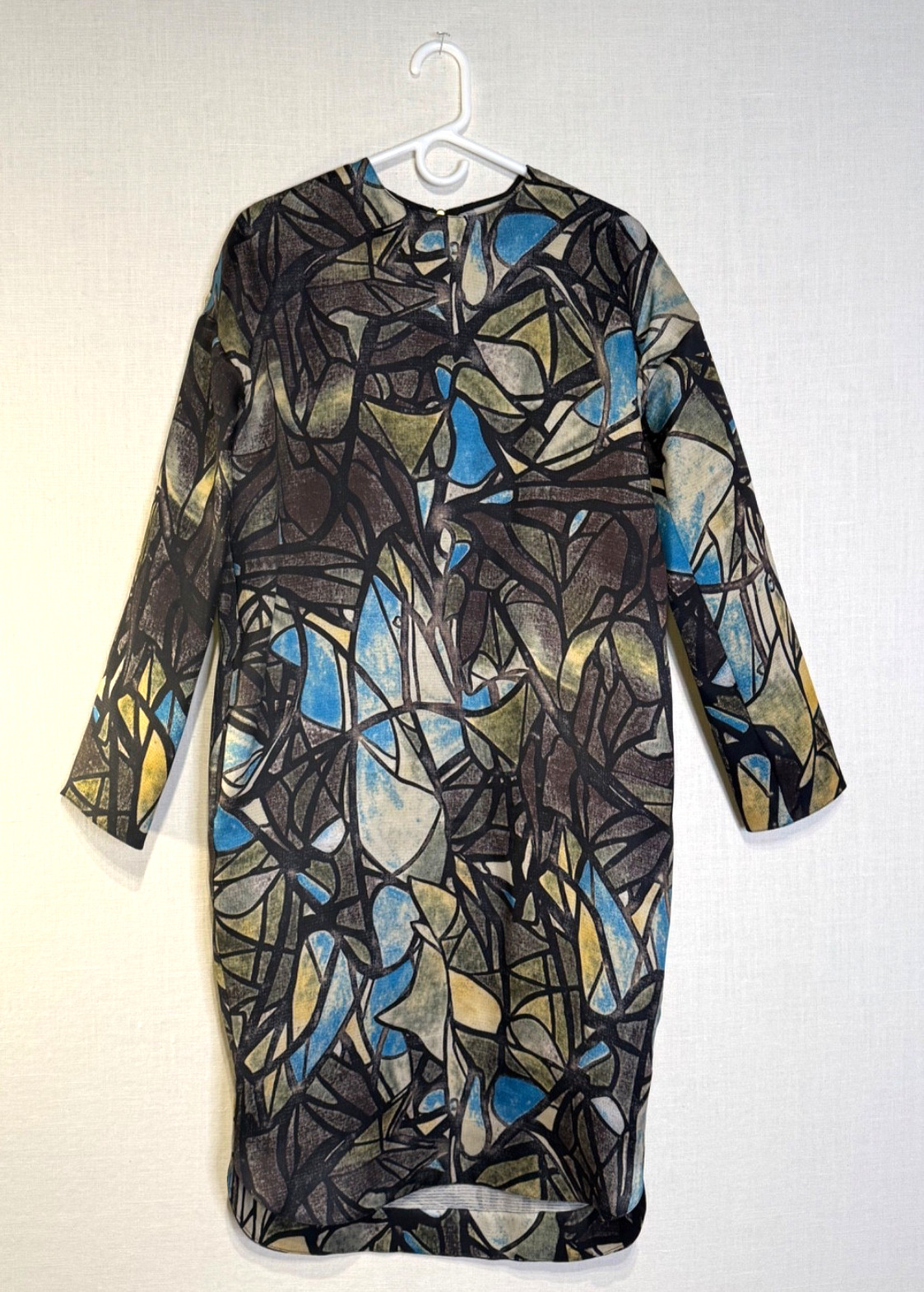 MARNI Abstract Cathedral Print Silk Wool Dress SIZE IT40 US8 M, Fall 2008 Runway