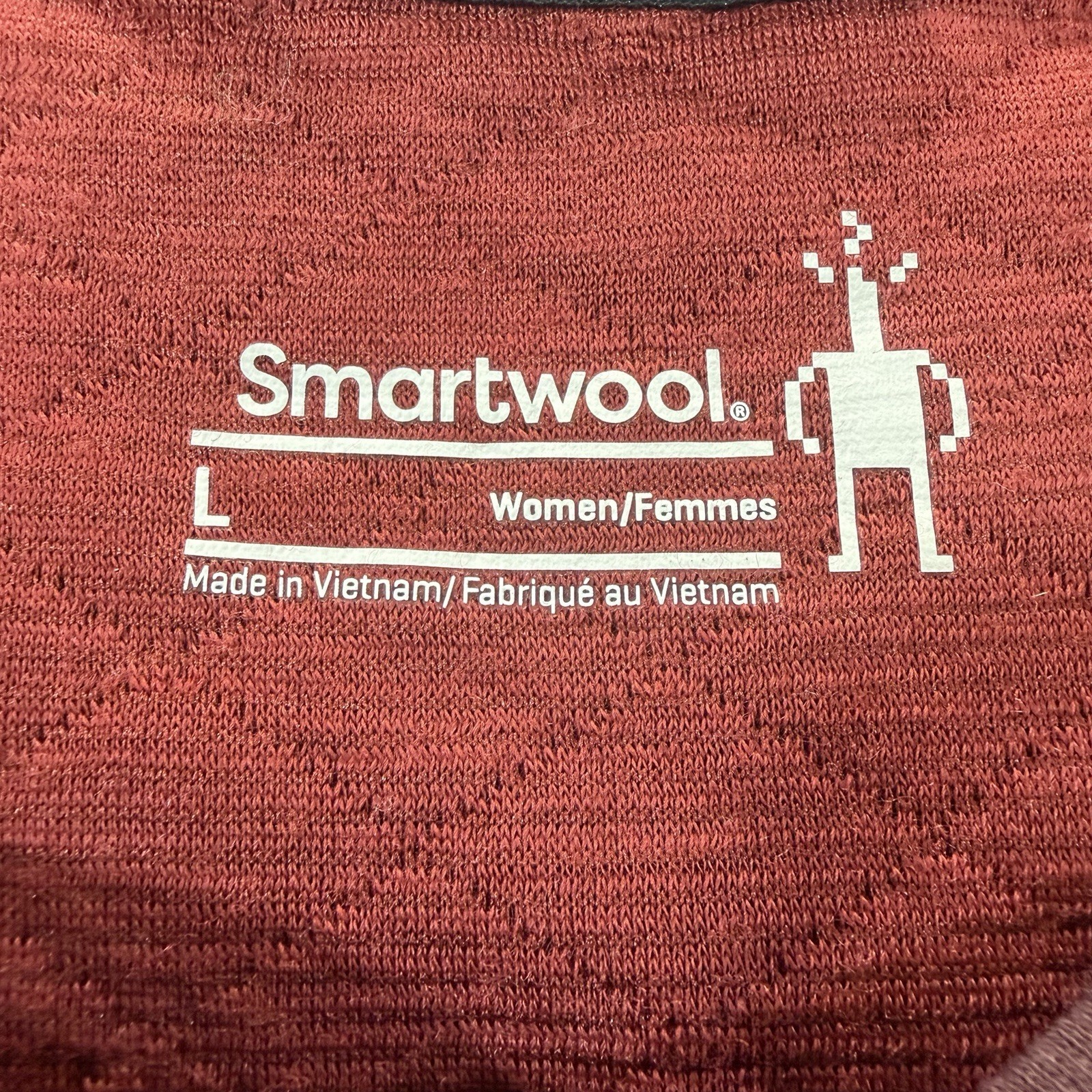 Smartwool Size Large Diamond Peak Wool-Blend Quilted Dress Eggplant Outdoor