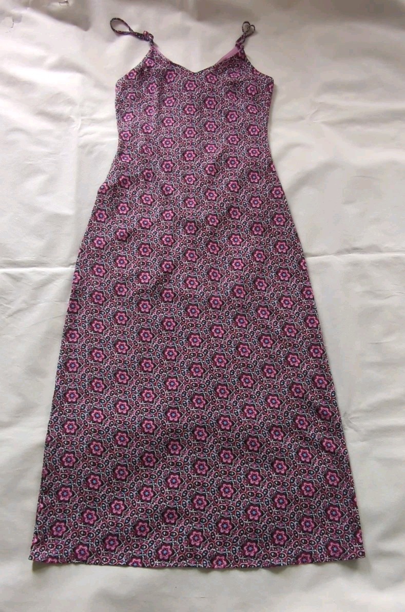 Catherine Malandrino Adjustable Strap Tank Maxi Dress Floral Lined Size XS