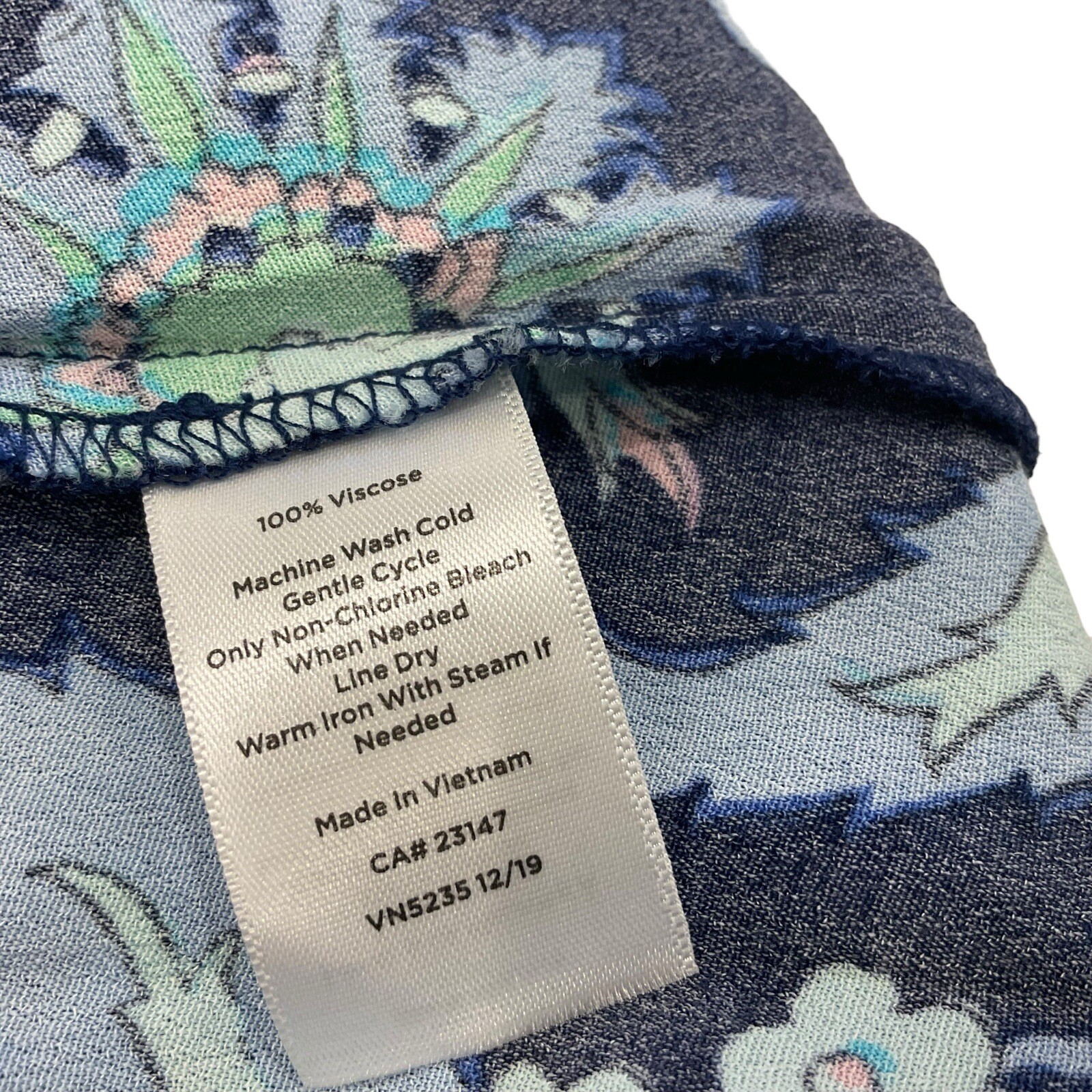 8P NWT TALBOTS Sweet Garden Popover Dress Blue Floral Size 8 P India Ink Petite