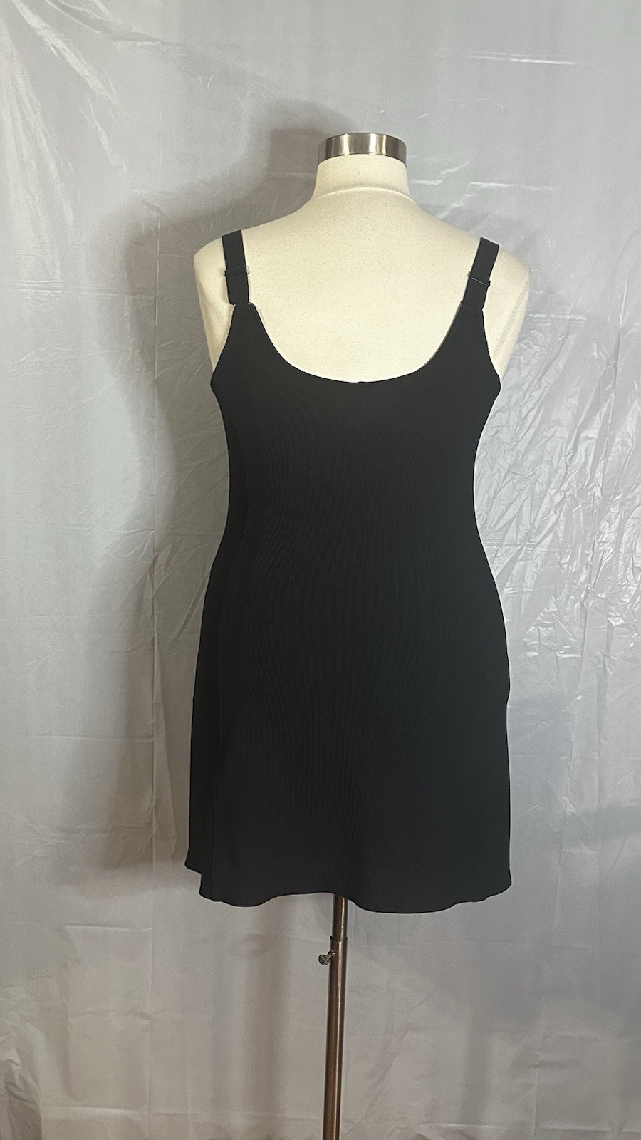 Spanx Get Moving Plus Size 1X Easy Access Ribbed Black Dress Stretchy Skort
