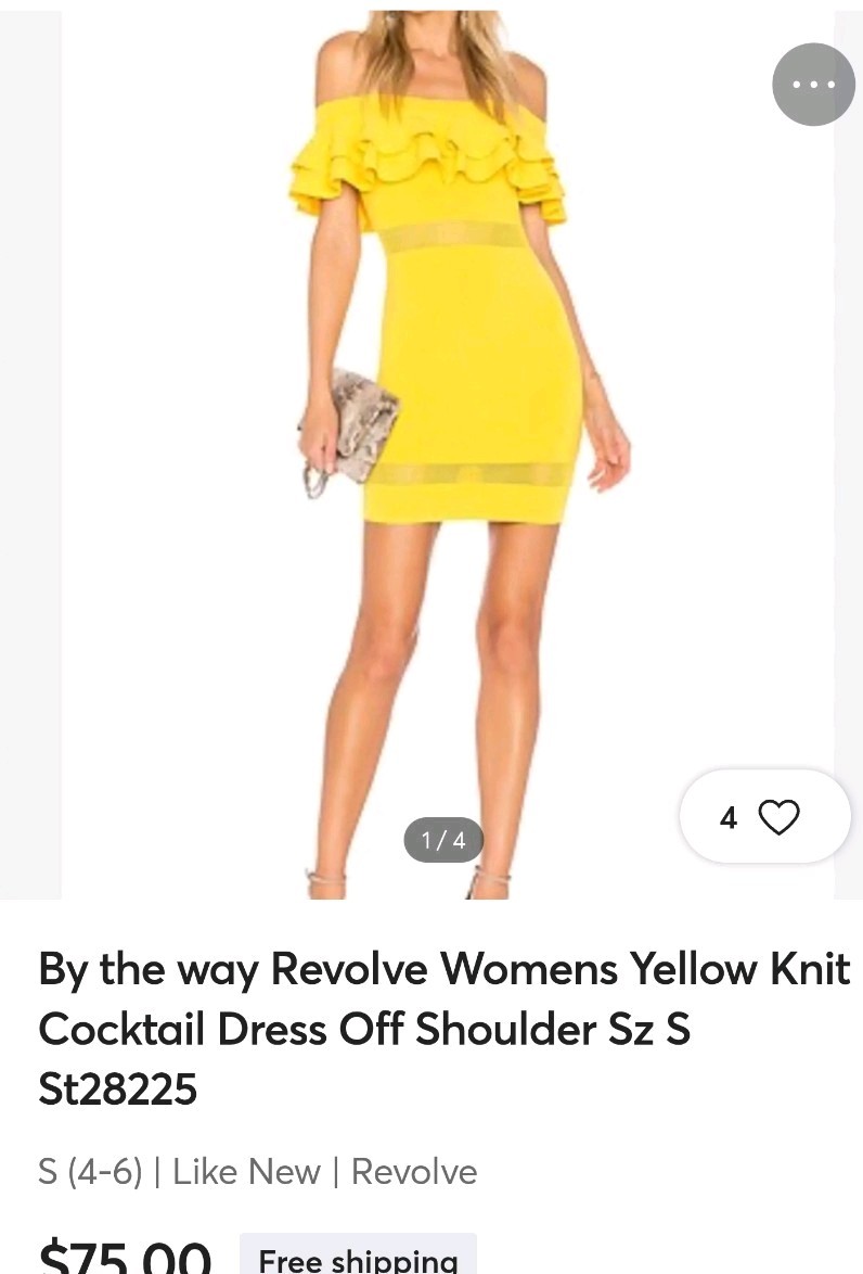 By the way. Revolve Women’s Yellow Knit Cocktail Dress Off Shoulder