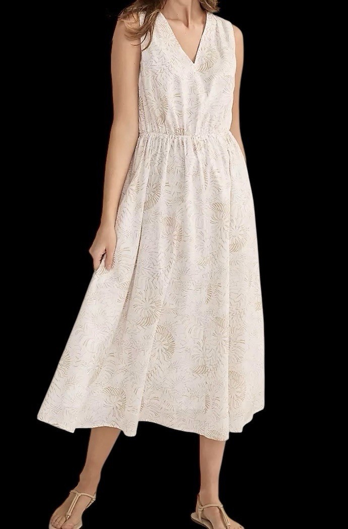 Haven Well Within M Cotton Voile Shell Midi Dress White Christening Sleeveless
