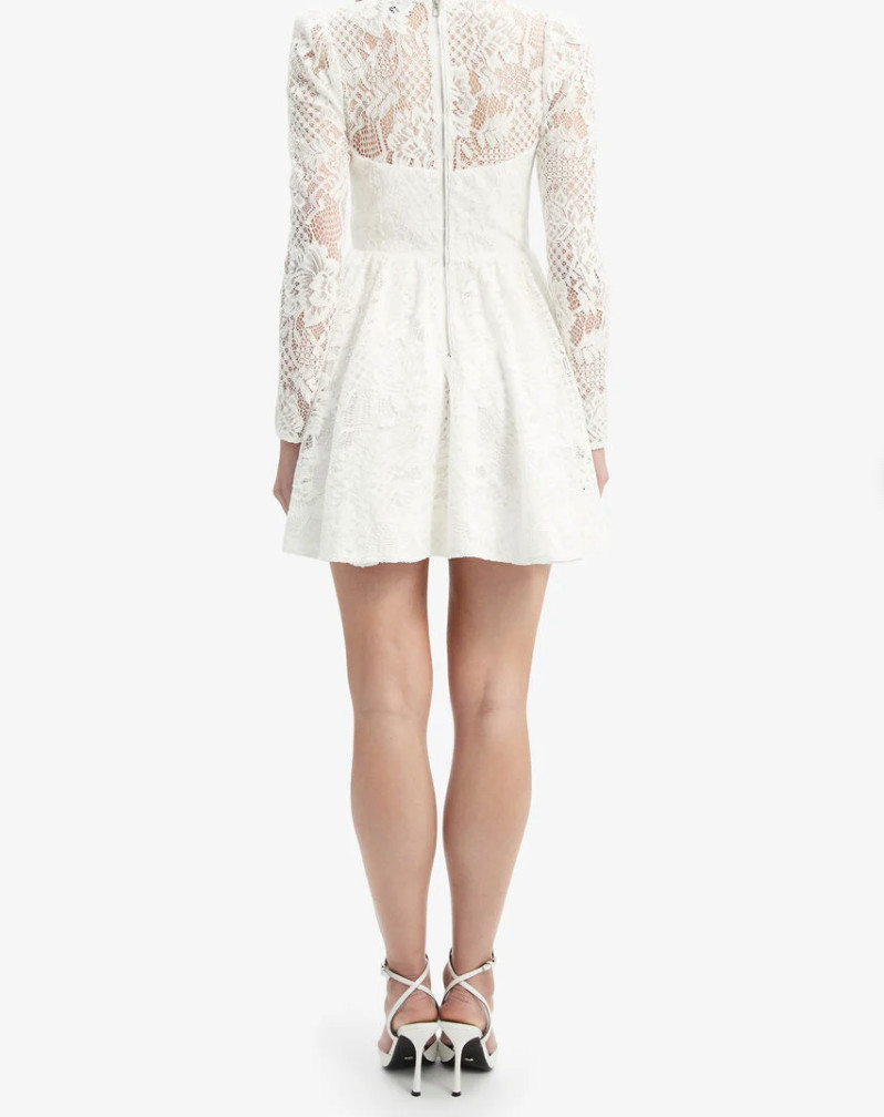Bardot Size US 10 / XL / UK 14 / EU 42 Ivory Ellie Lace Corset Mini Dress