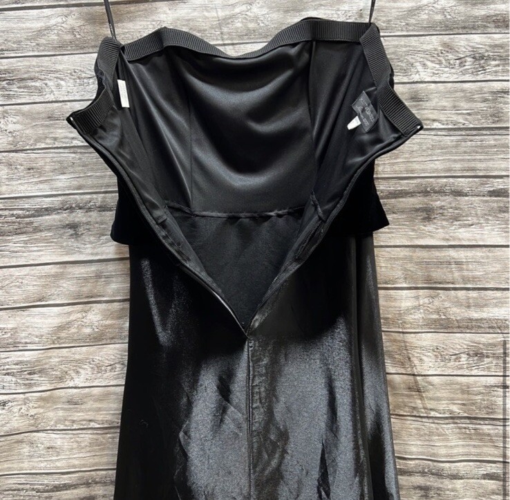 Scott McClintock millennium 2000 sz 8 velvet sequin strapless formal long dress