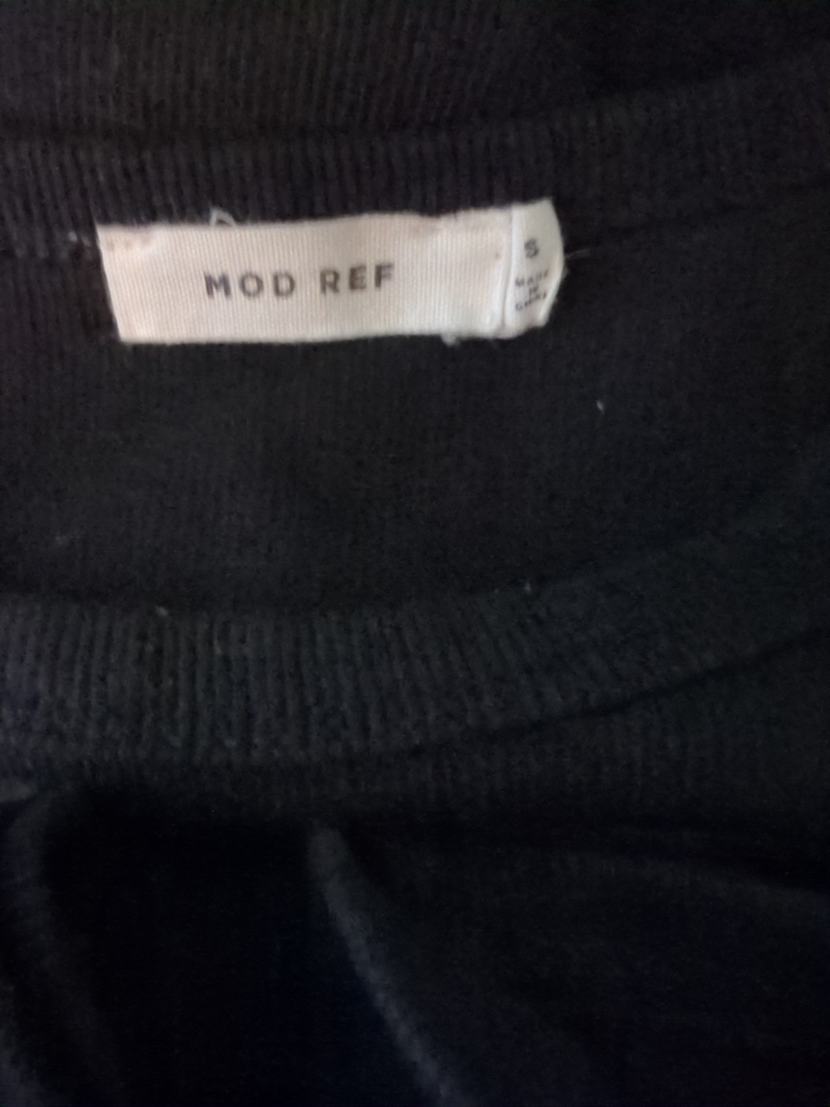 Mod Ref Black Ribbed Tank Dress Midi Stretch Cotton Casual Comfort Active Size S