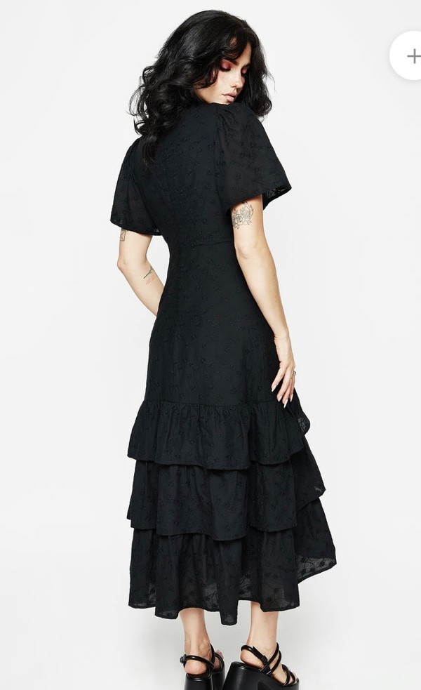 Disturbia Rowena Peplum Tiered Midi Dress size 16 NWT