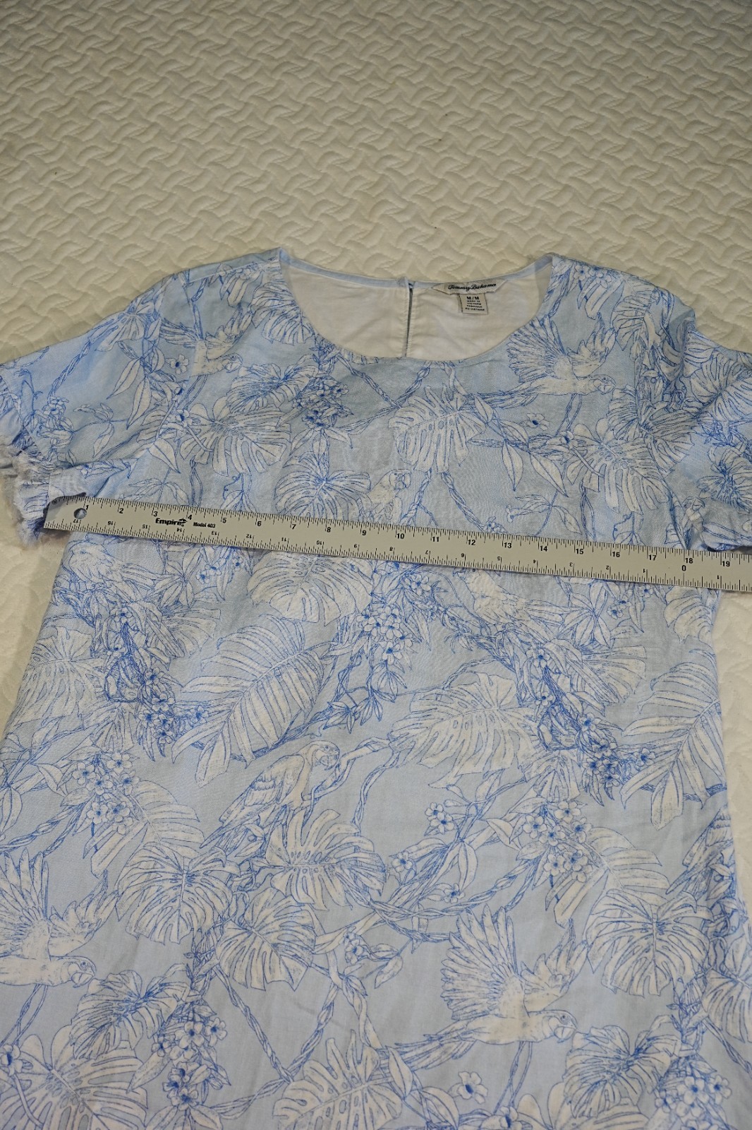 Tommy Bahama Tropical Parrots Linen Dress M Dress