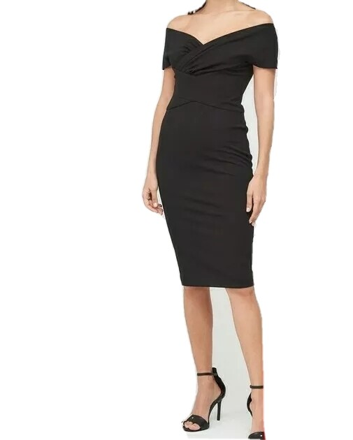 V by Very Ruched Front Pencil Dress – Black BNWT Size 8