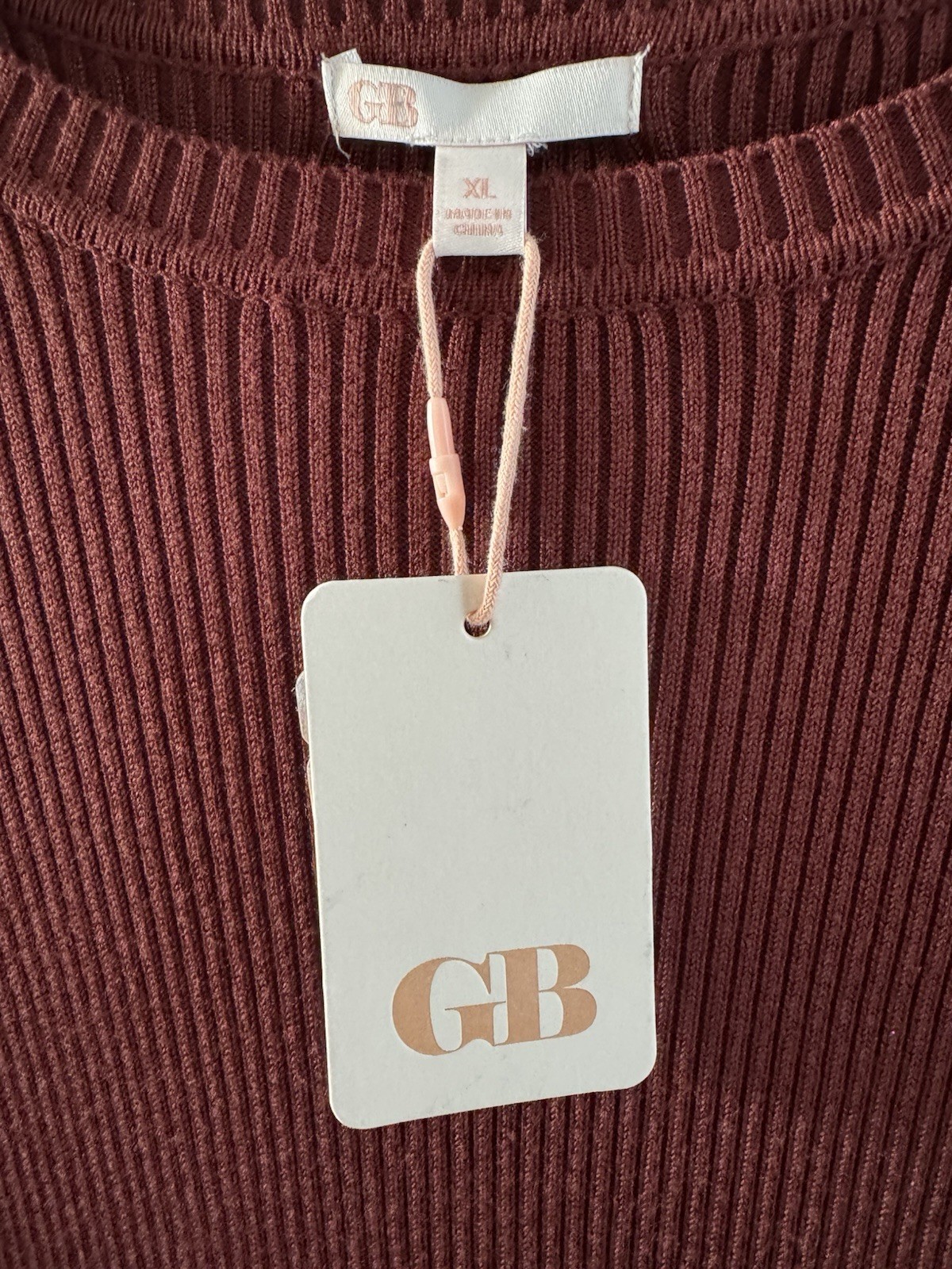 NWT Womens Elegant Gianni Bini Ribbed Sweater Dress winter spring XL maroon