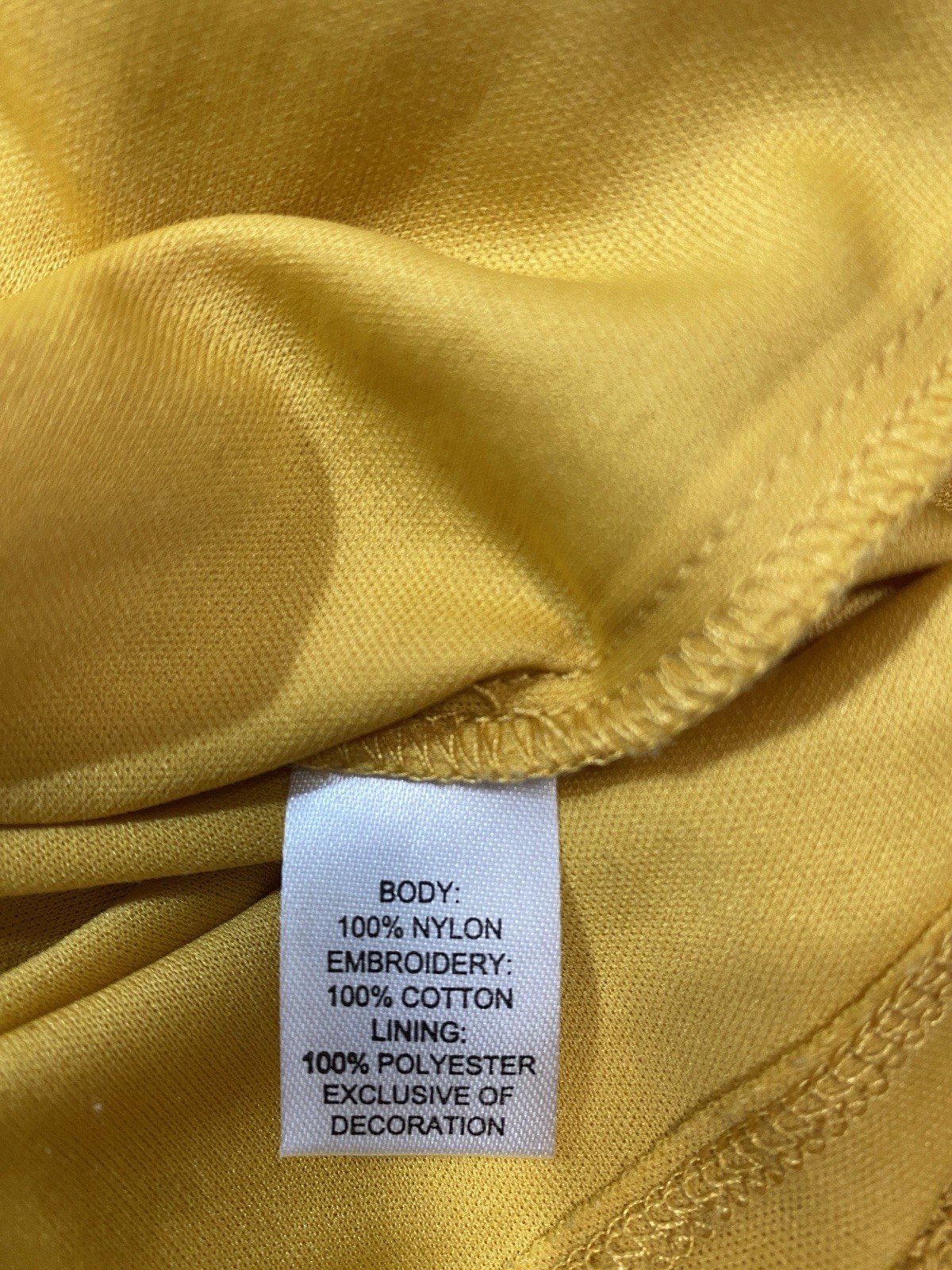 Socialite mustard embroidered lace plunge maxi dress Size Xs 100% Nylon & Cotton