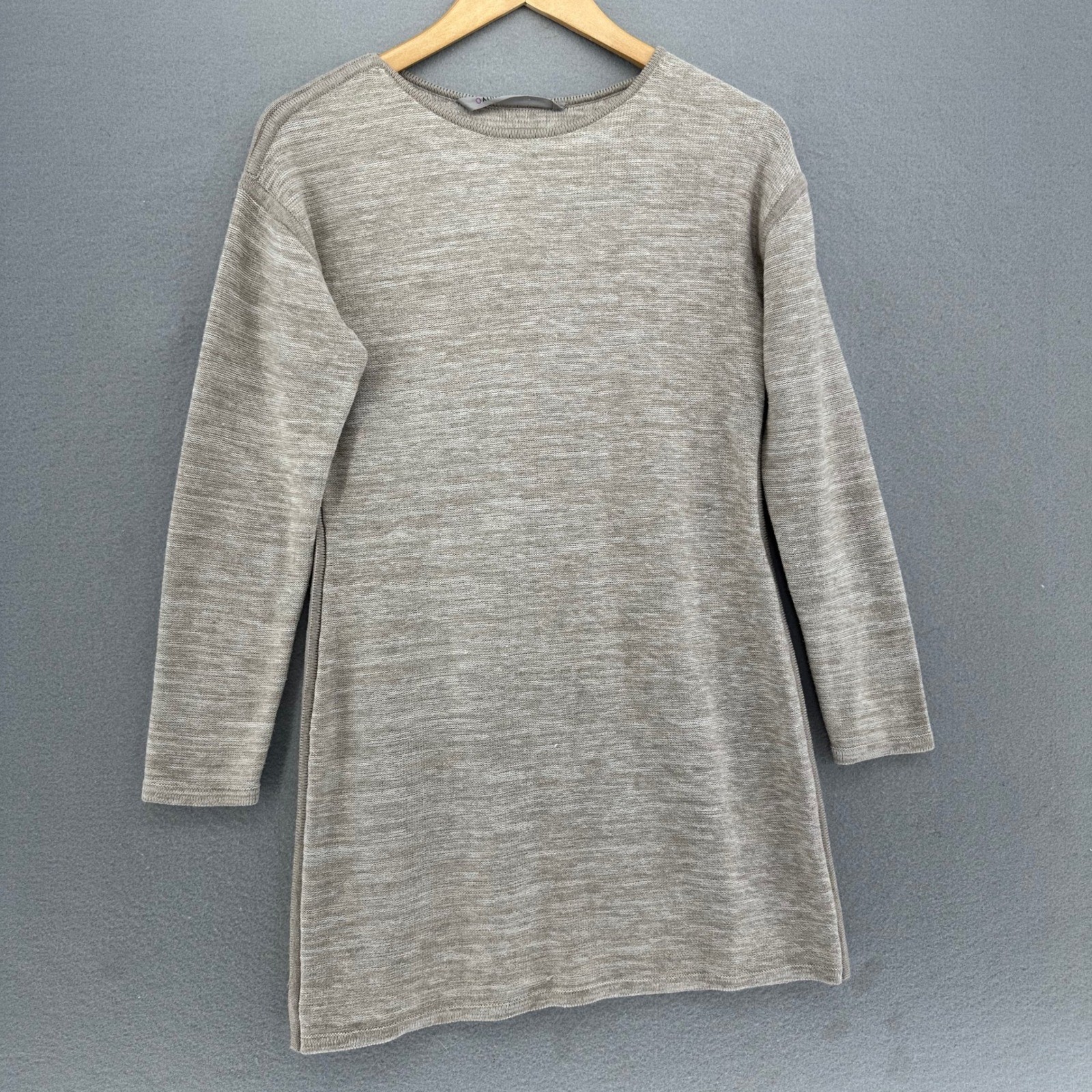 Athleta Retreat Oatmeal Marbled Heathered Sweater Dress SZ S Classic Preppy Prep